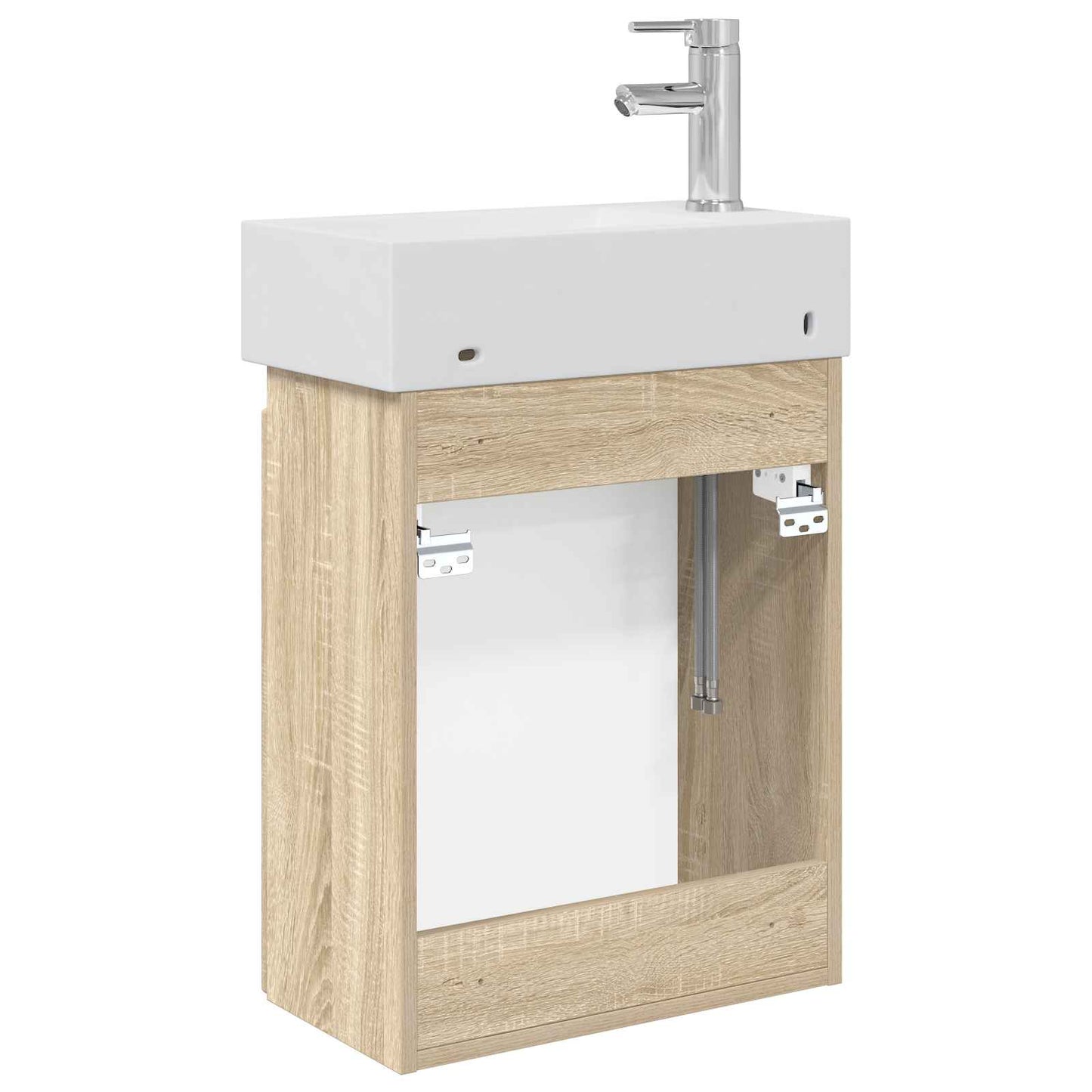 Badkamermeubel met kraan Sonoma Eiken 45,5 x 22,5 x 84 cm is nu te koop bij PeponiXL, paradijselijk wonen!