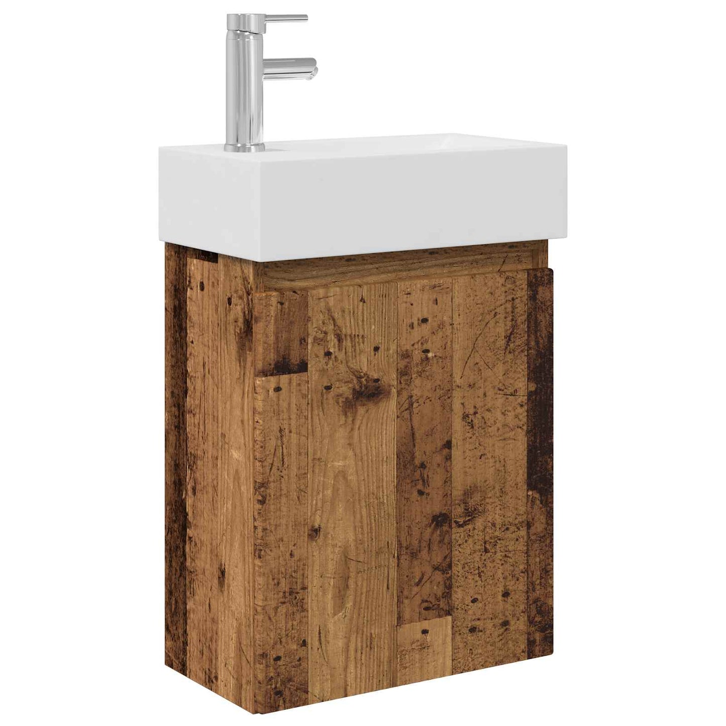 Badkamermeubel met kraan Oud hout 45,5 x 22,5 x 84 cm is nu te koop bij PeponiXL, paradijselijk wonen!
