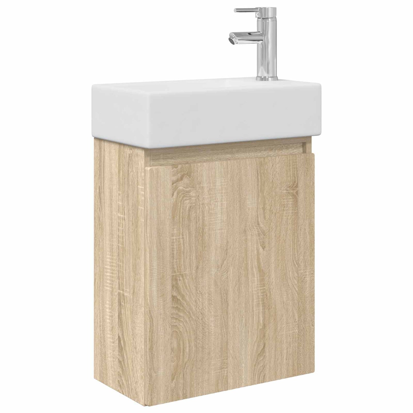 Badkamermeubel met kraan Sonoma Eiken 45,5 x 22,5 x 84 cm is nu te koop bij PeponiXL, paradijselijk wonen!