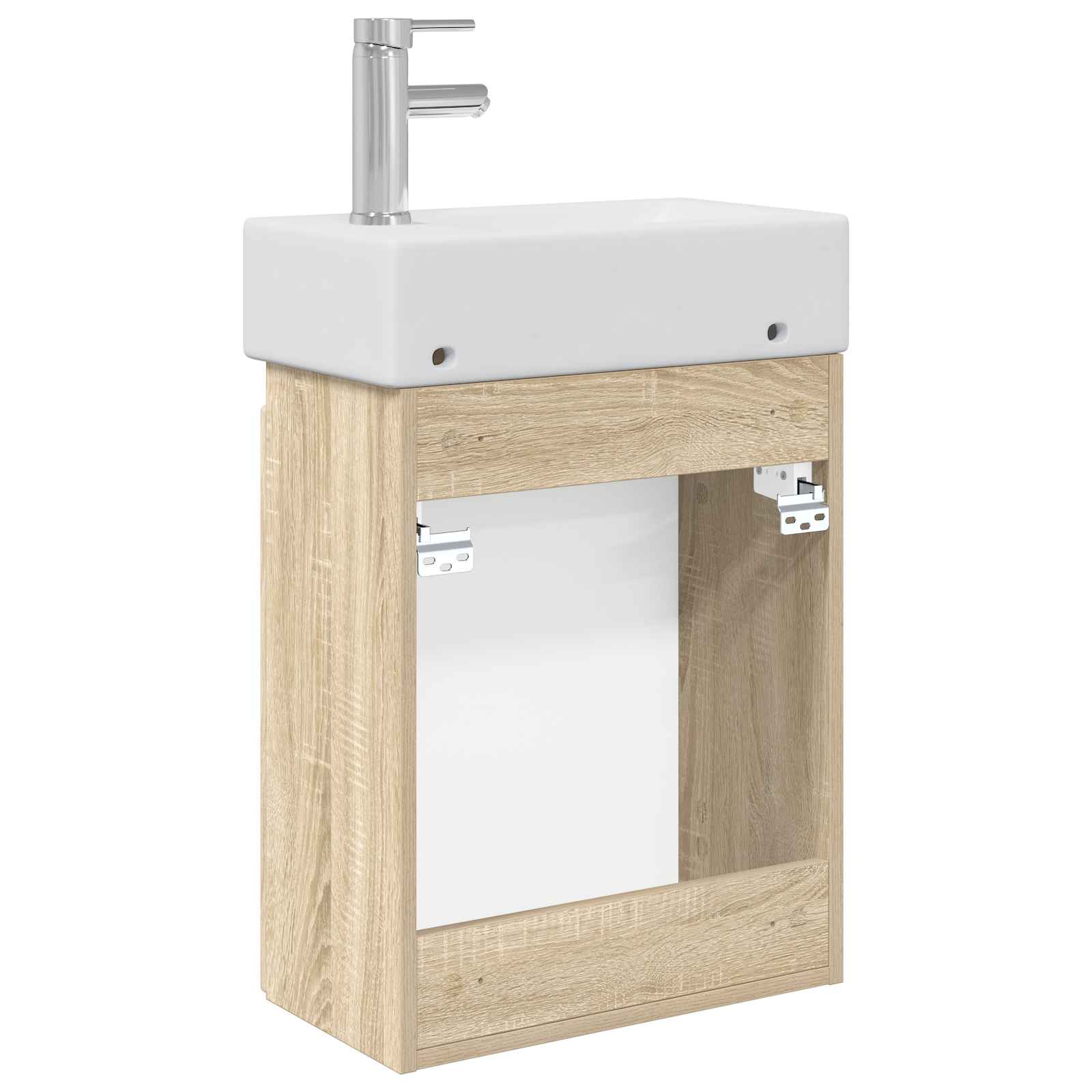 Badkamermeubel met kraan Sonoma Eiken 45,5 x 22,5 x 84 cm is nu te koop bij PeponiXL, paradijselijk wonen!