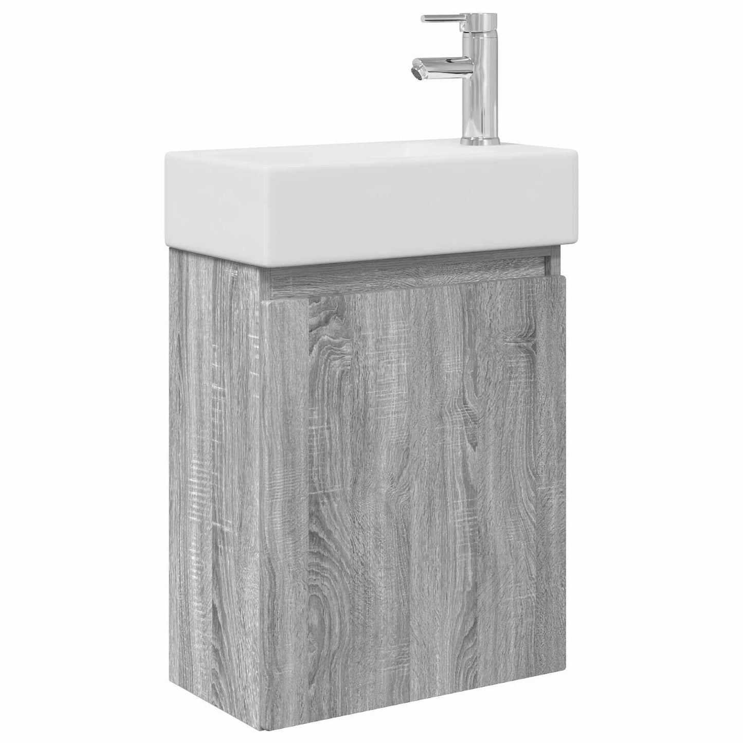 Badkamermeubel met kraan Grijs Sonoma 45,5 x 22,5 x 84 cm is nu te koop bij PeponiXL, paradijselijk wonen!