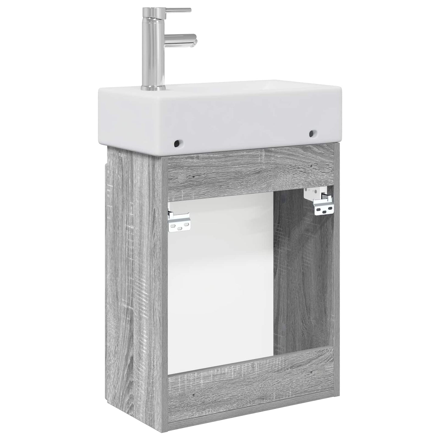 Badkamermeubel met kraan Grijs Sonoma 45,5 x 22,5 x 84 cm is nu te koop bij PeponiXL, paradijselijk wonen!