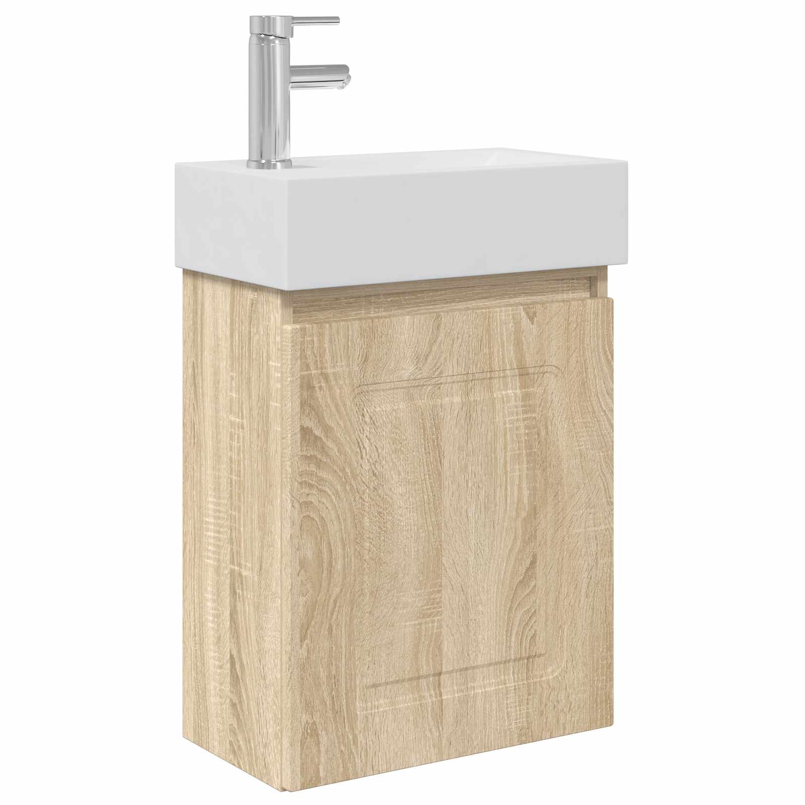 Badkamermeubel met kraan Sonoma Eiken 45,5 x 22,5 x 84 cm is nu te koop bij PeponiXL, paradijselijk wonen!