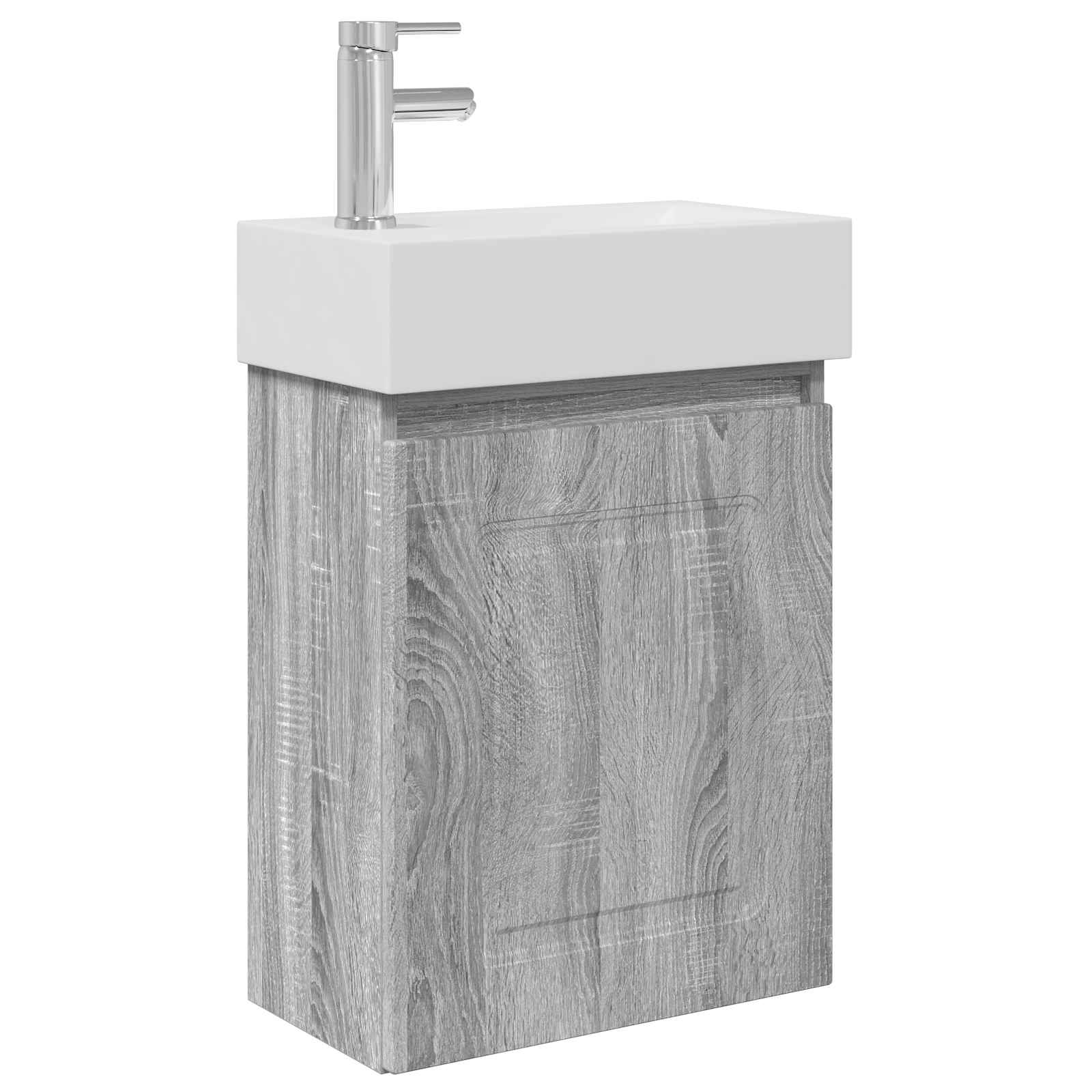 Badkamermeubel met kraan Grijs Sonoma 45,5 x 22,5 x 84 cm is nu te koop bij PeponiXL, paradijselijk wonen!