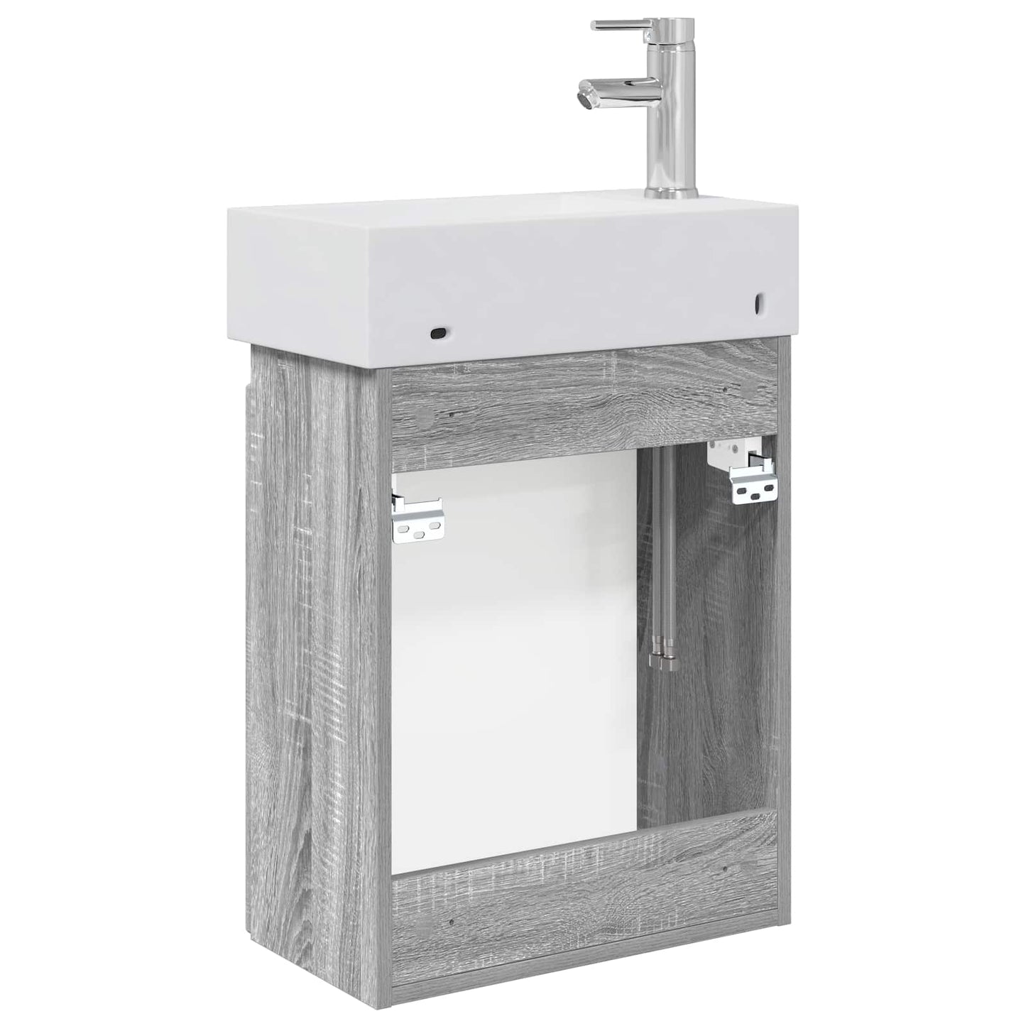 Badkamermeubel met kraan Grijs Sonoma 45,5 x 22,5 x 84 cm is nu te koop bij PeponiXL, paradijselijk wonen!