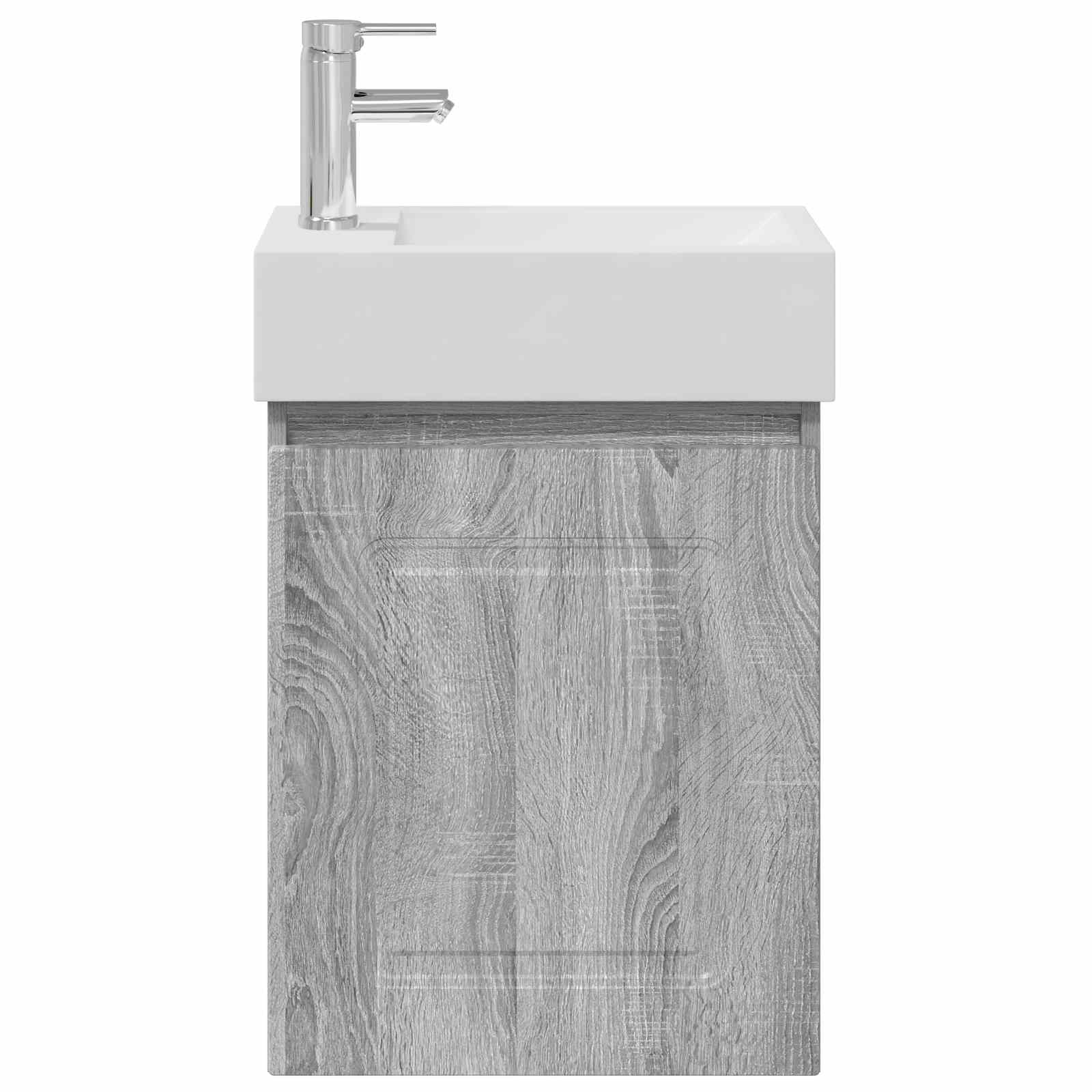 Badkamermeubel met kraan Grijs Sonoma 45,5 x 22,5 x 84 cm is nu te koop bij PeponiXL, paradijselijk wonen!