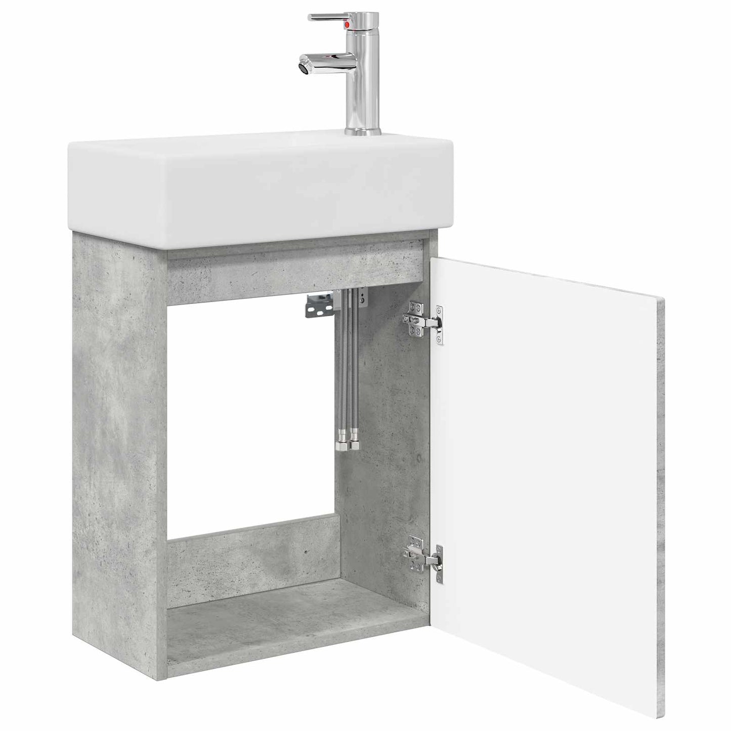 Badkamermeubel met kraan Betongrijs 45,5 x 22,5 x 84 cm is nu te koop bij PeponiXL, paradijselijk wonen!