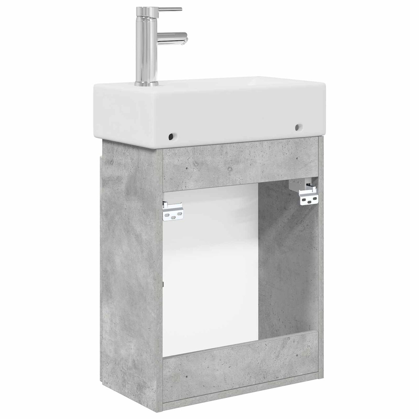 Badkamermeubel met kraan Betongrijs 45,5 x 22,5 x 84 cm is nu te koop bij PeponiXL, paradijselijk wonen!