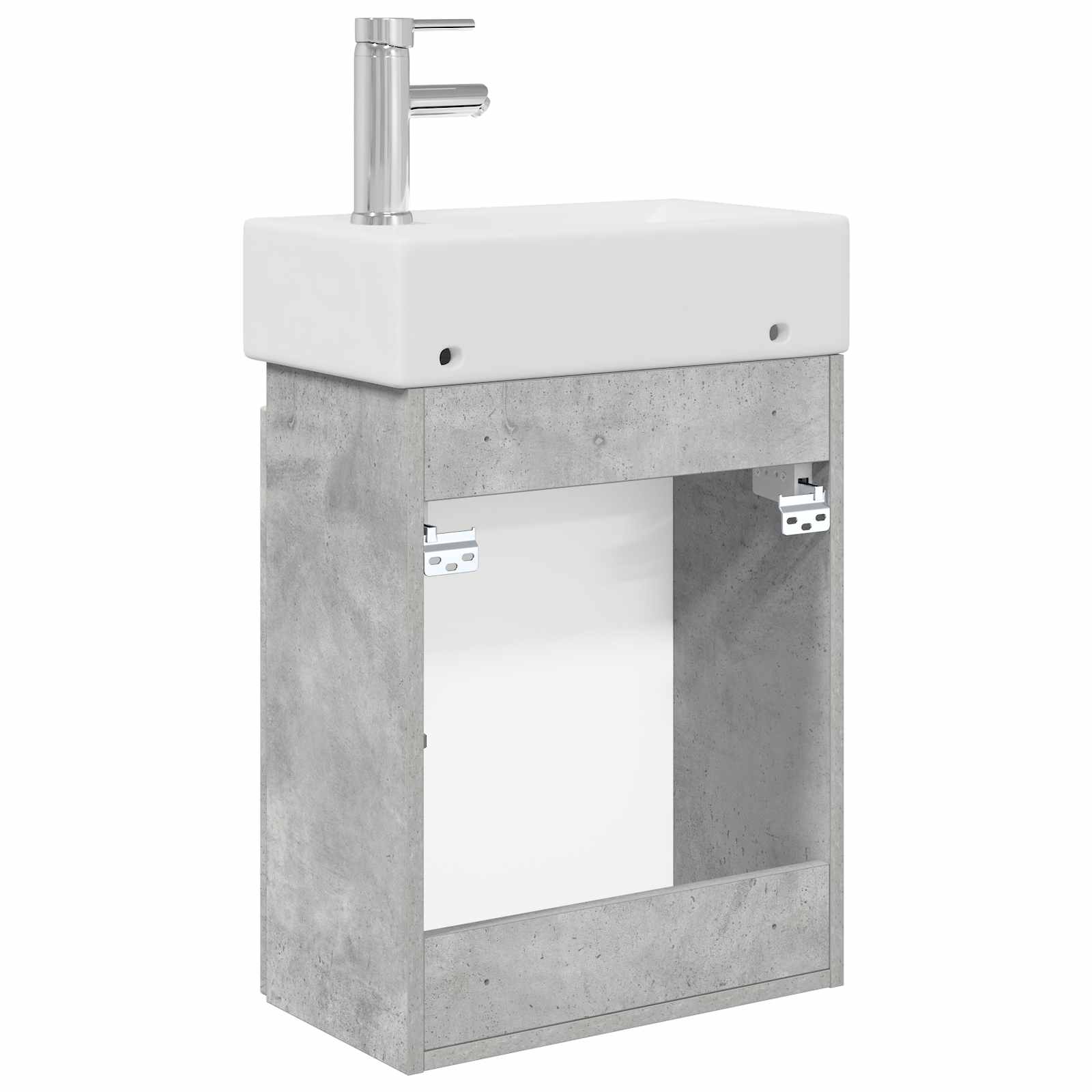 Badkamermeubel met kraan Betongrijs 45,5 x 22,5 x 84 cm is nu te koop bij PeponiXL, paradijselijk wonen!