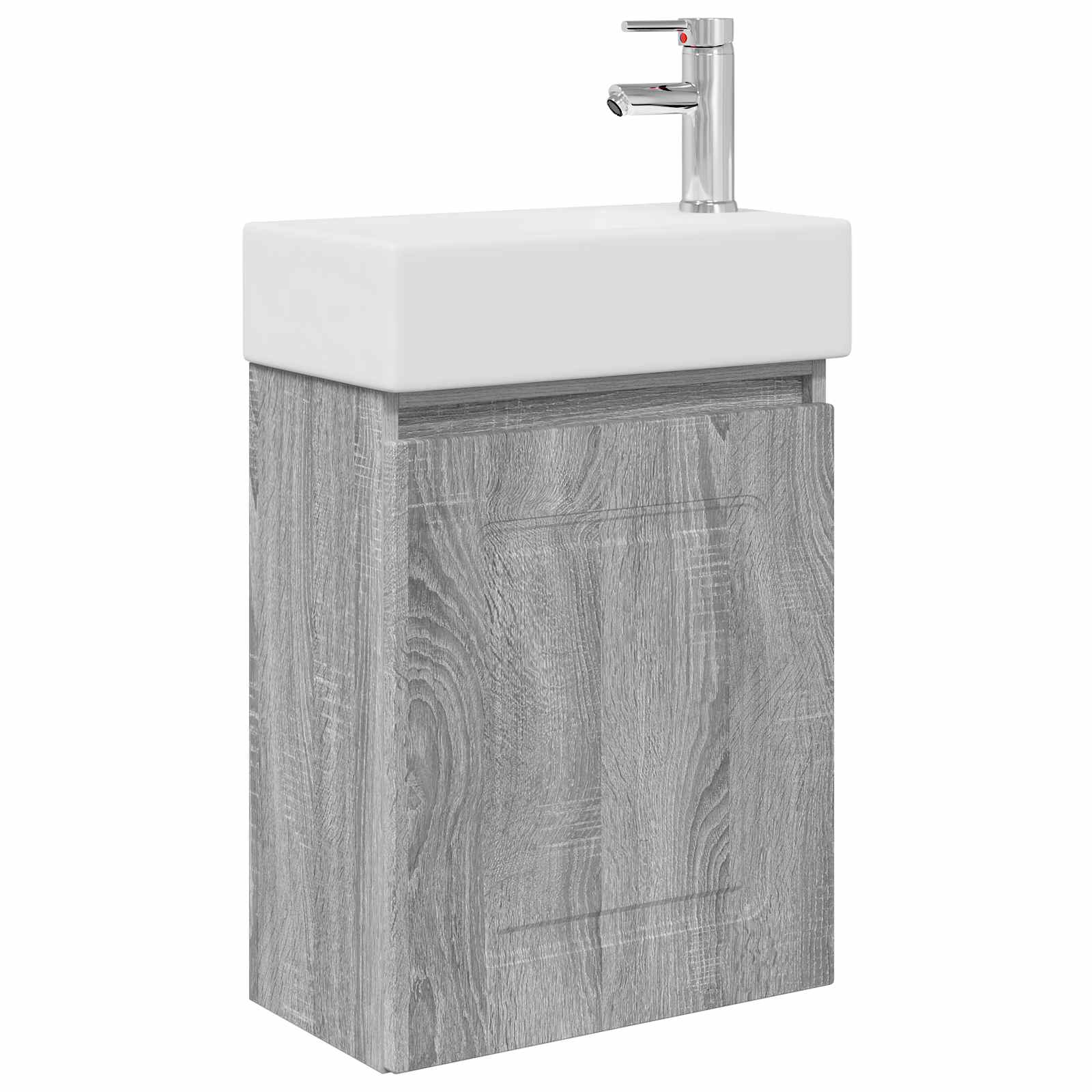 Badkamermeubel met kraan Grijs Sonoma 45,5 x 22,5 x 84 cm is nu te koop bij PeponiXL, paradijselijk wonen!