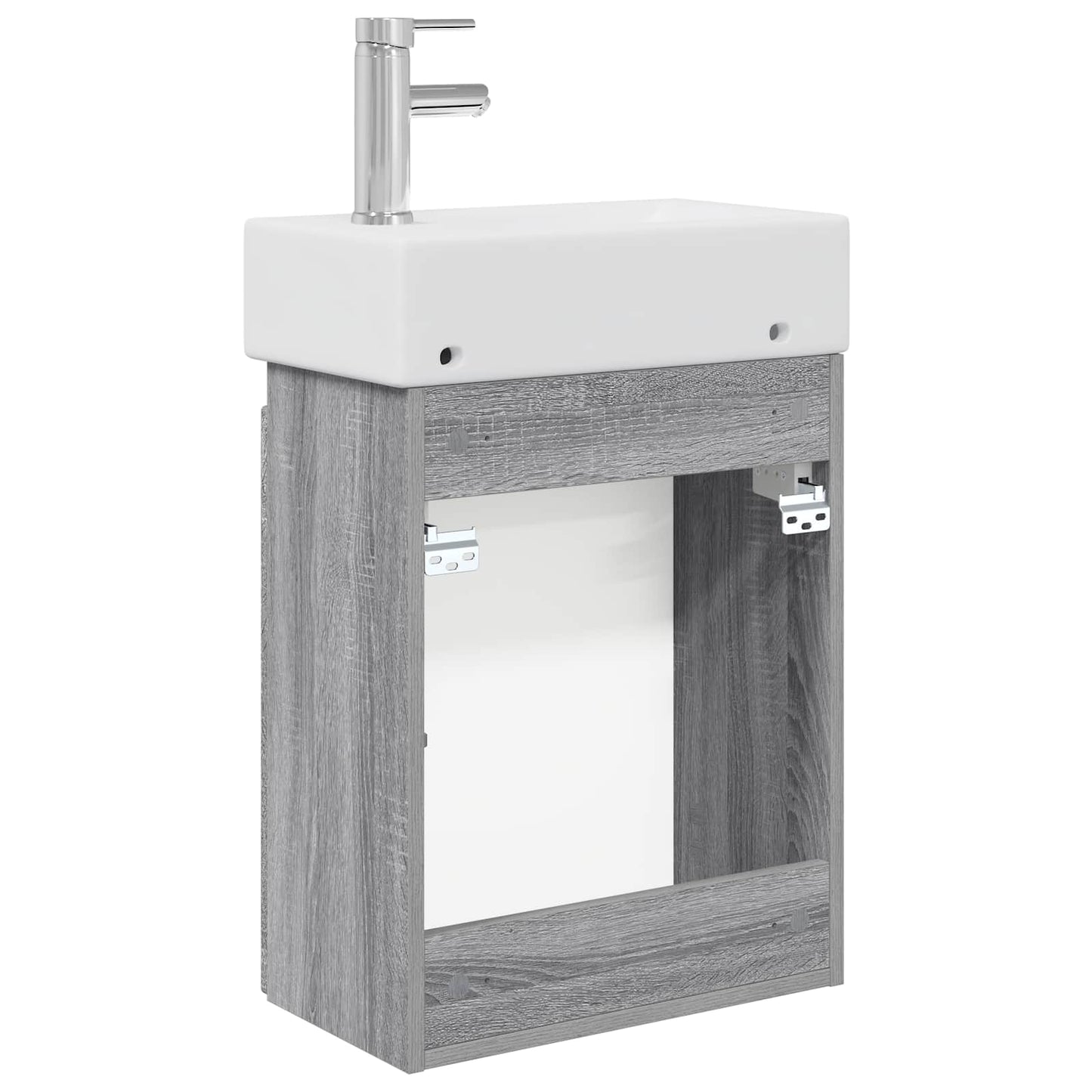 Badkamermeubel met kraan Grijs Sonoma 45,5 x 22,5 x 84 cm is nu te koop bij PeponiXL, paradijselijk wonen!