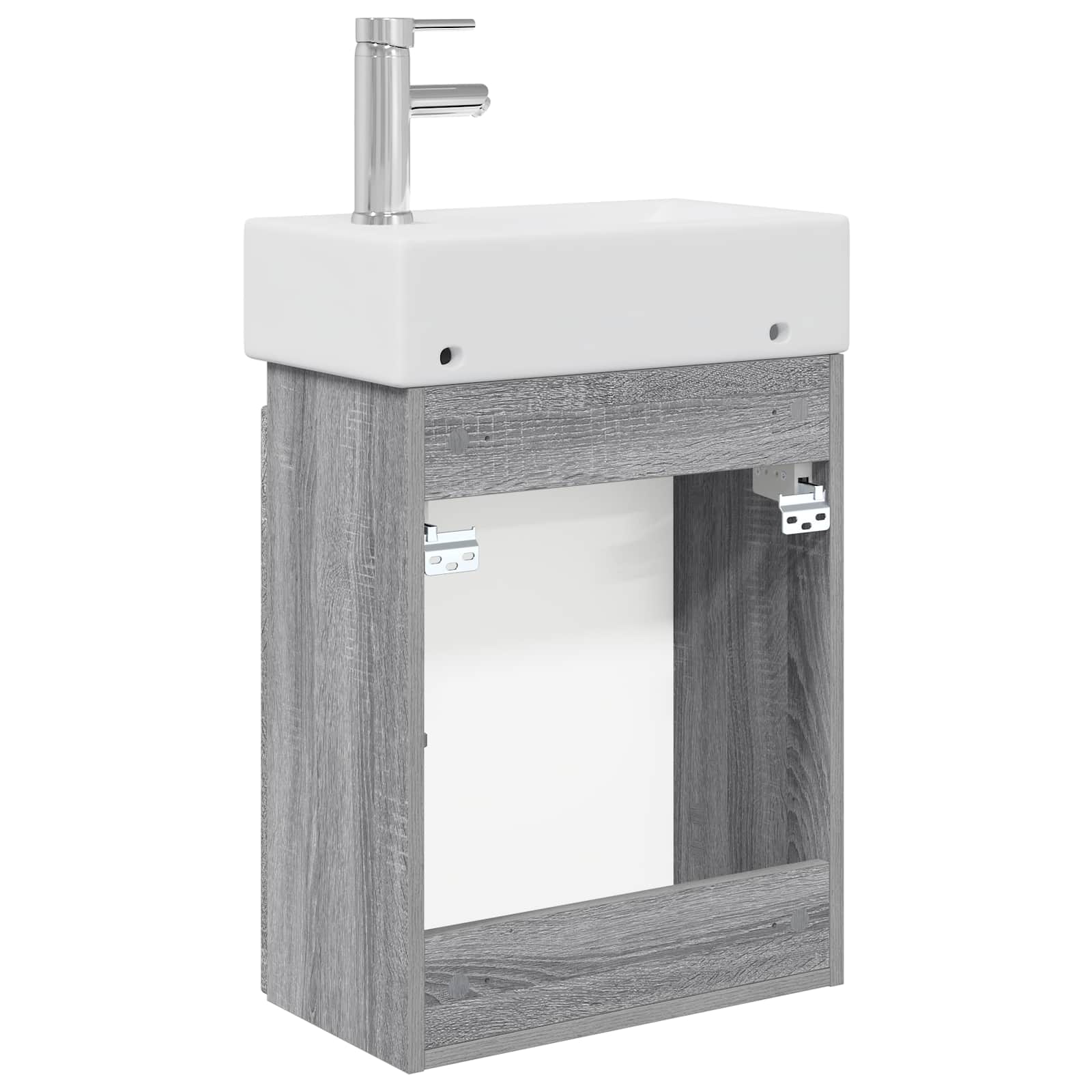 Badkamermeubel met kraan Grijs Sonoma 45,5 x 22,5 x 84 cm is nu te koop bij PeponiXL, paradijselijk wonen!