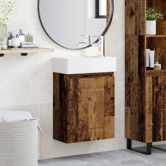 Badkamermeubel met kraan Oud hout 45,5 x 22,5 x 84 cm is nu te koop bij PeponiXL, paradijselijk wonen!