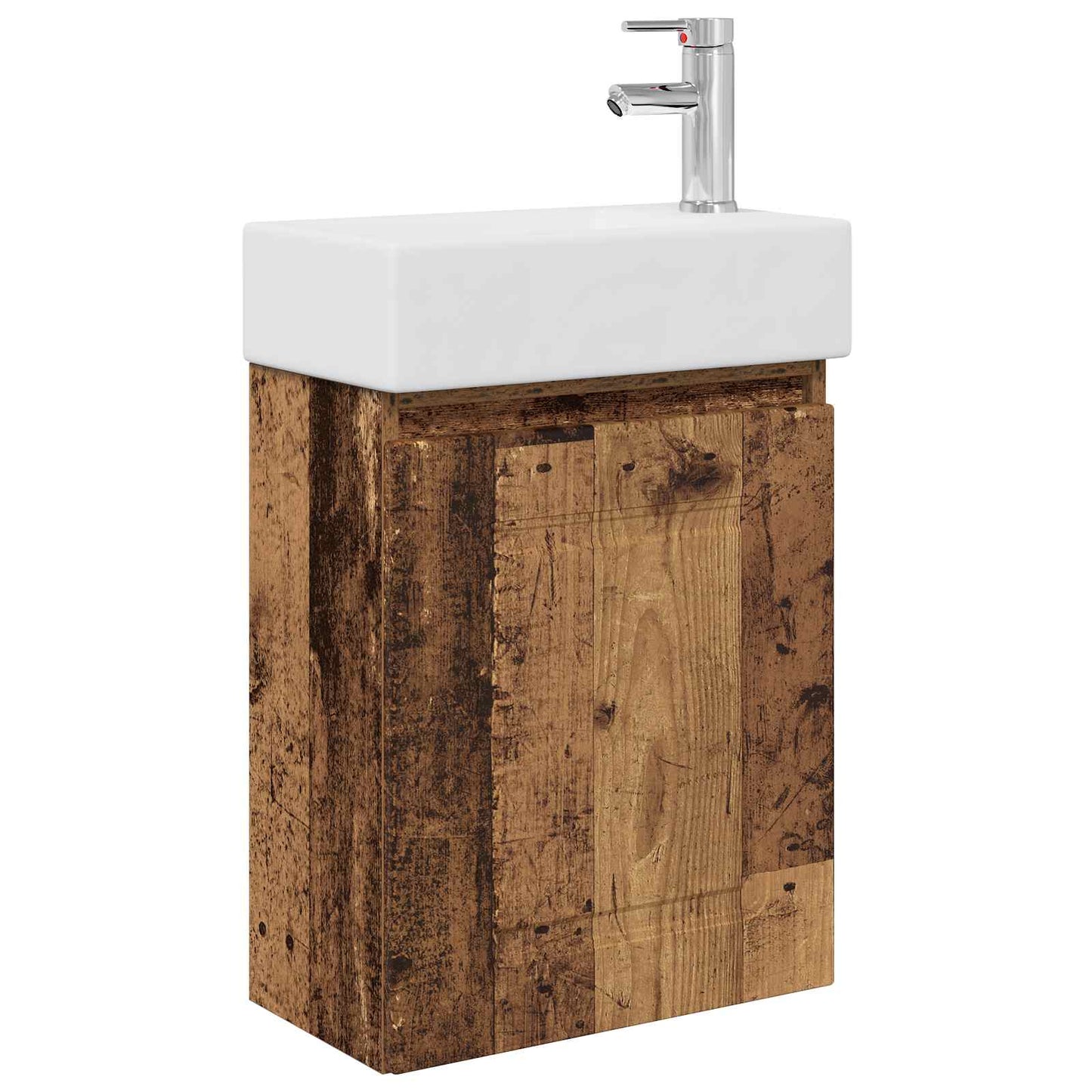 Badkamermeubel met kraan Oud hout 45,5 x 22,5 x 84 cm is nu te koop bij PeponiXL, paradijselijk wonen!