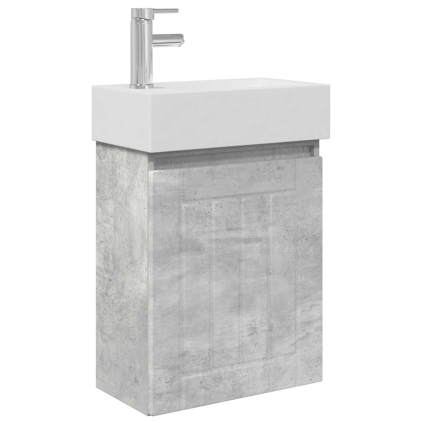 Badkamermeubel met kraan Betongrijs 45,5 x 25,5 x 84 cm is nu te koop bij PeponiXL, paradijselijk wonen!