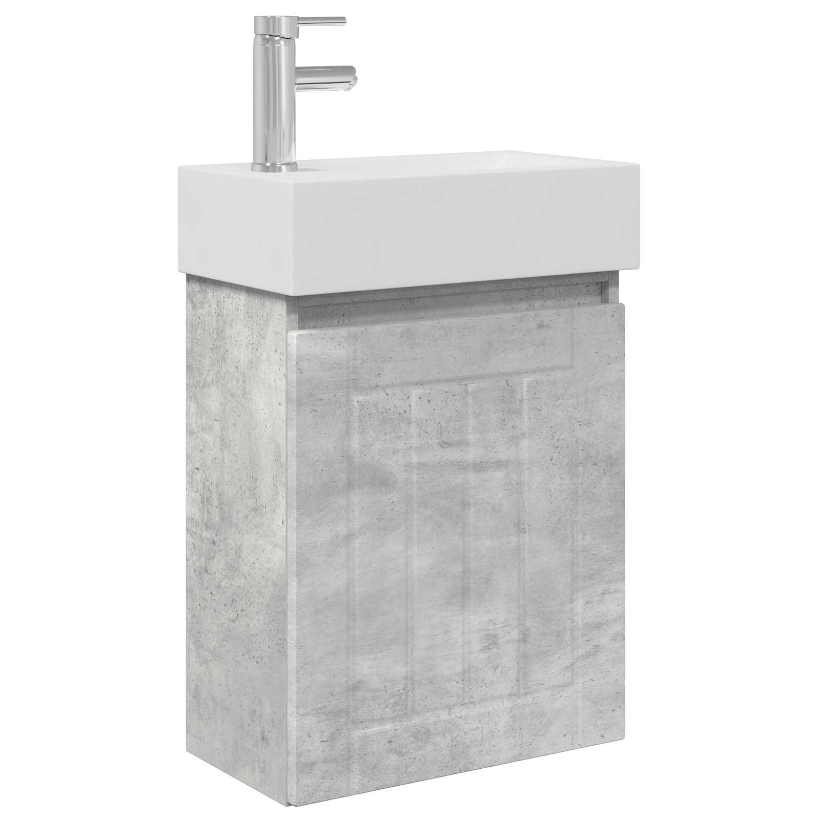 Badkamermeubel met kraan Betongrijs 45,5 x 25,5 x 84 cm is nu te koop bij PeponiXL, paradijselijk wonen!