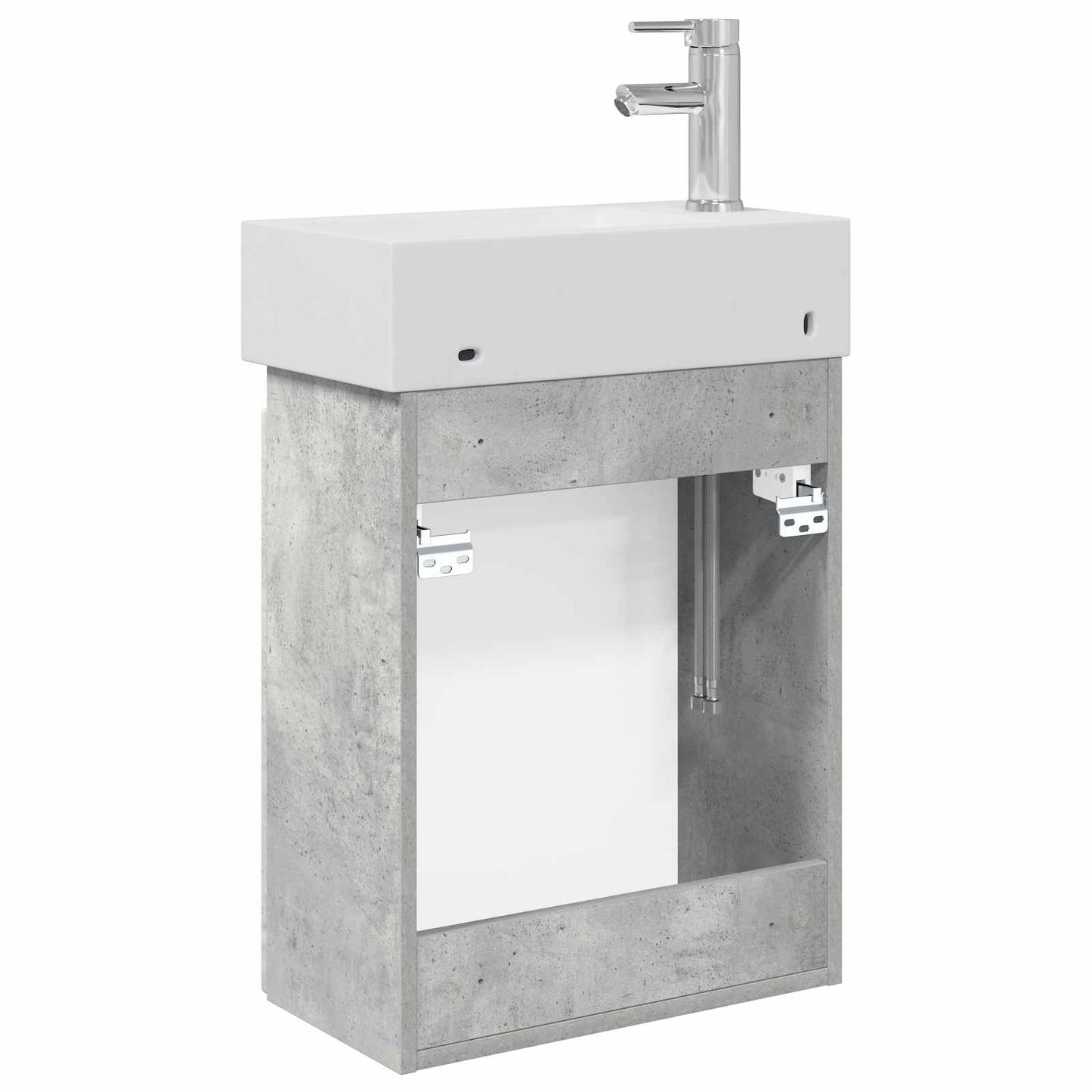 Badkamermeubel met kraan Betongrijs 45,5 x 25,5 x 84 cm is nu te koop bij PeponiXL, paradijselijk wonen!