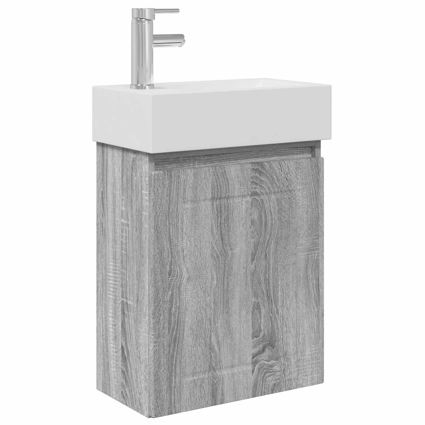 Badkamermeubel met kraan Grijs Sonoma 45,5 x 25,5 x 84 cm is nu te koop bij PeponiXL, paradijselijk wonen!