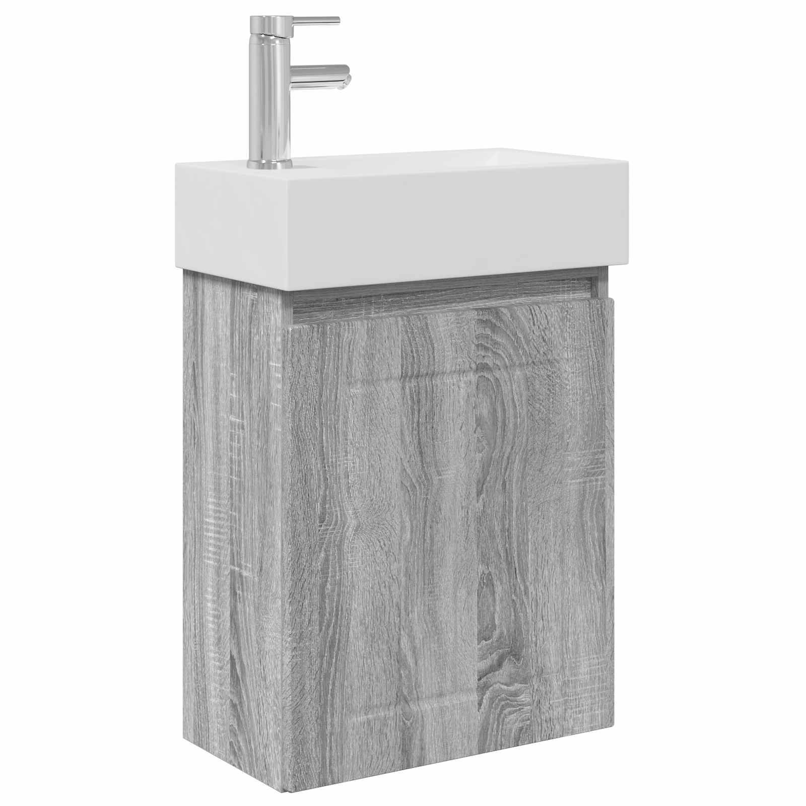 Badkamermeubel met kraan Grijs Sonoma 45,5 x 25,5 x 84 cm is nu te koop bij PeponiXL, paradijselijk wonen!