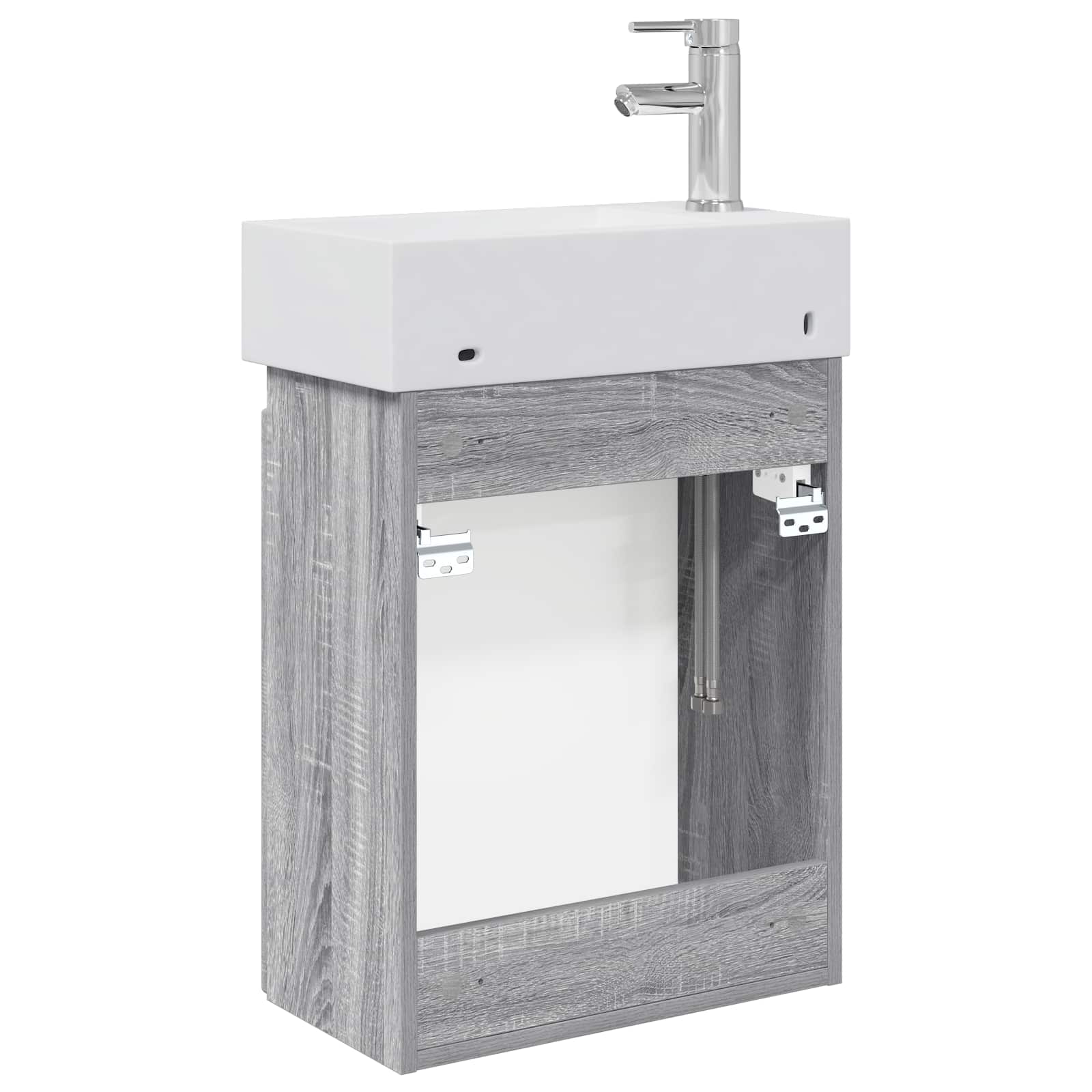Badkamermeubel met kraan Grijs Sonoma 45,5 x 25,5 x 84 cm is nu te koop bij PeponiXL, paradijselijk wonen!