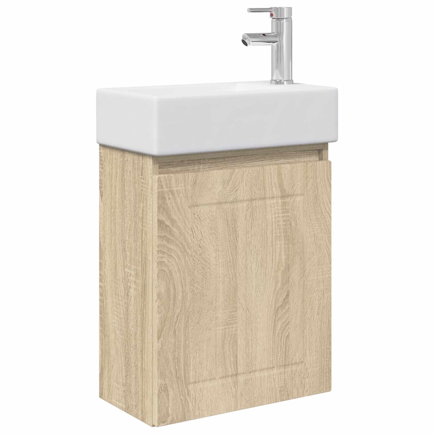 Badkamermeubel met kraan Sonoma Eiken 45,5 x 25,5 x 84 cm is nu te koop bij PeponiXL, paradijselijk wonen!