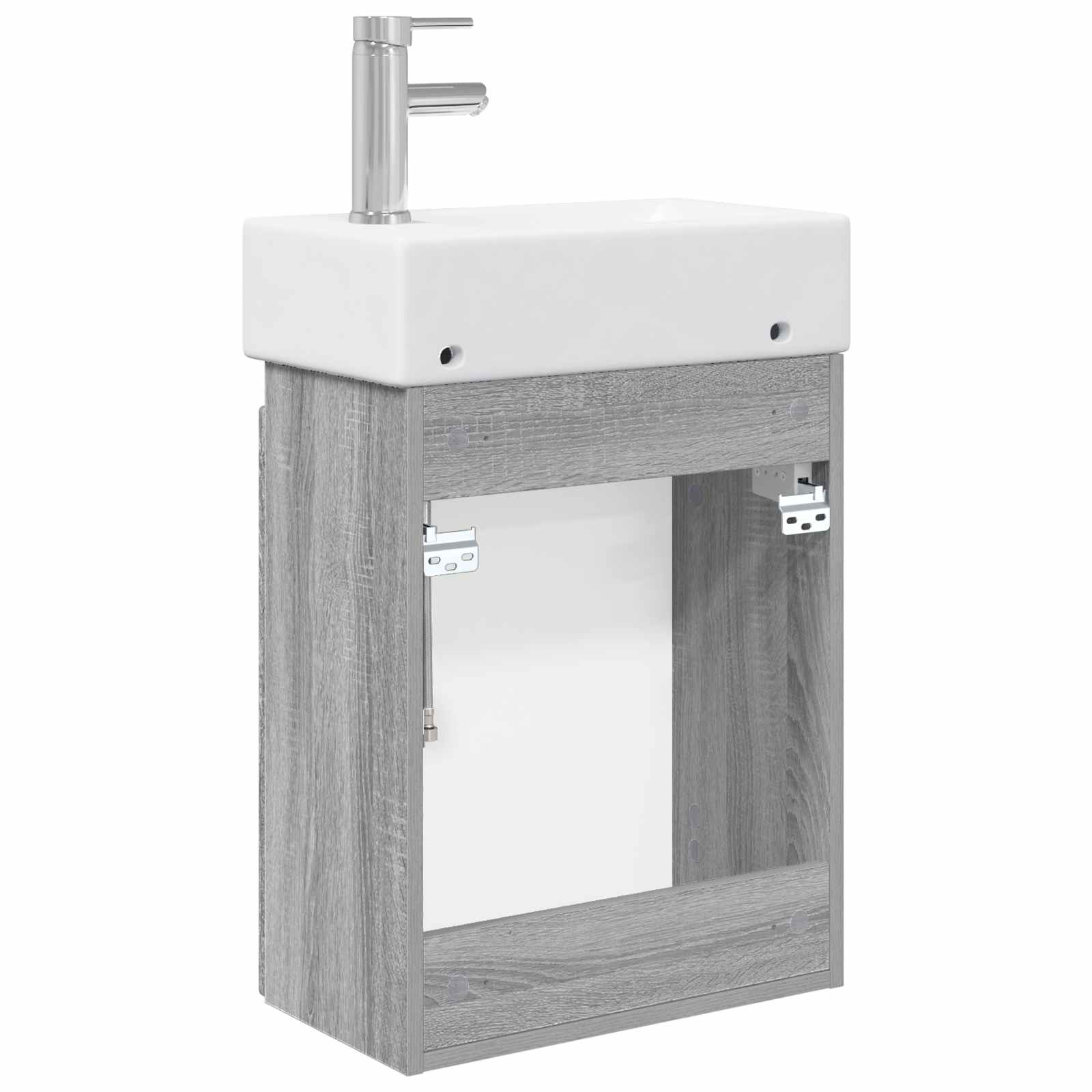 Badkamermeubel met kraan Grijs Sonoma 45,5 x 25,5 x 84 cm is nu te koop bij PeponiXL, paradijselijk wonen!