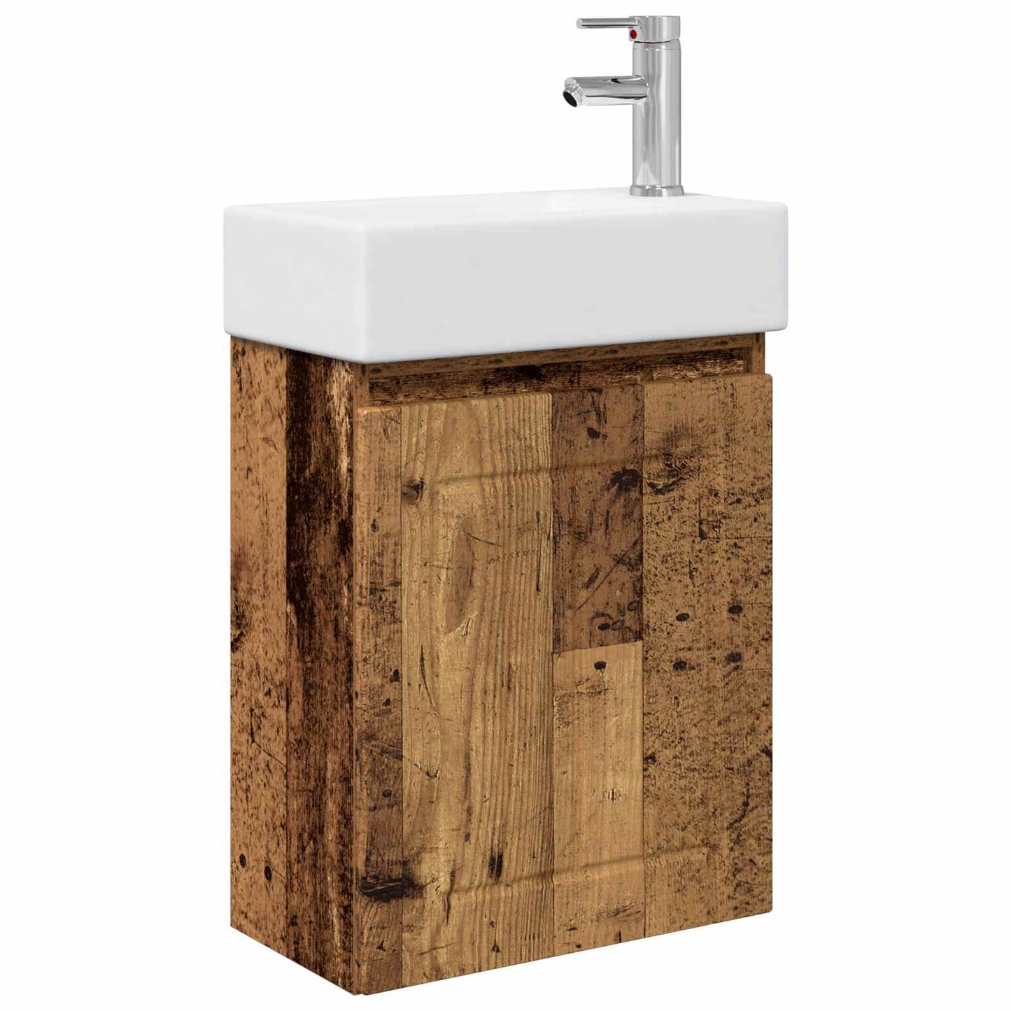 Badkamermeubel met kraan Oud hout 45,5 x 25,5 x 84 cm is nu te koop bij PeponiXL, paradijselijk wonen!