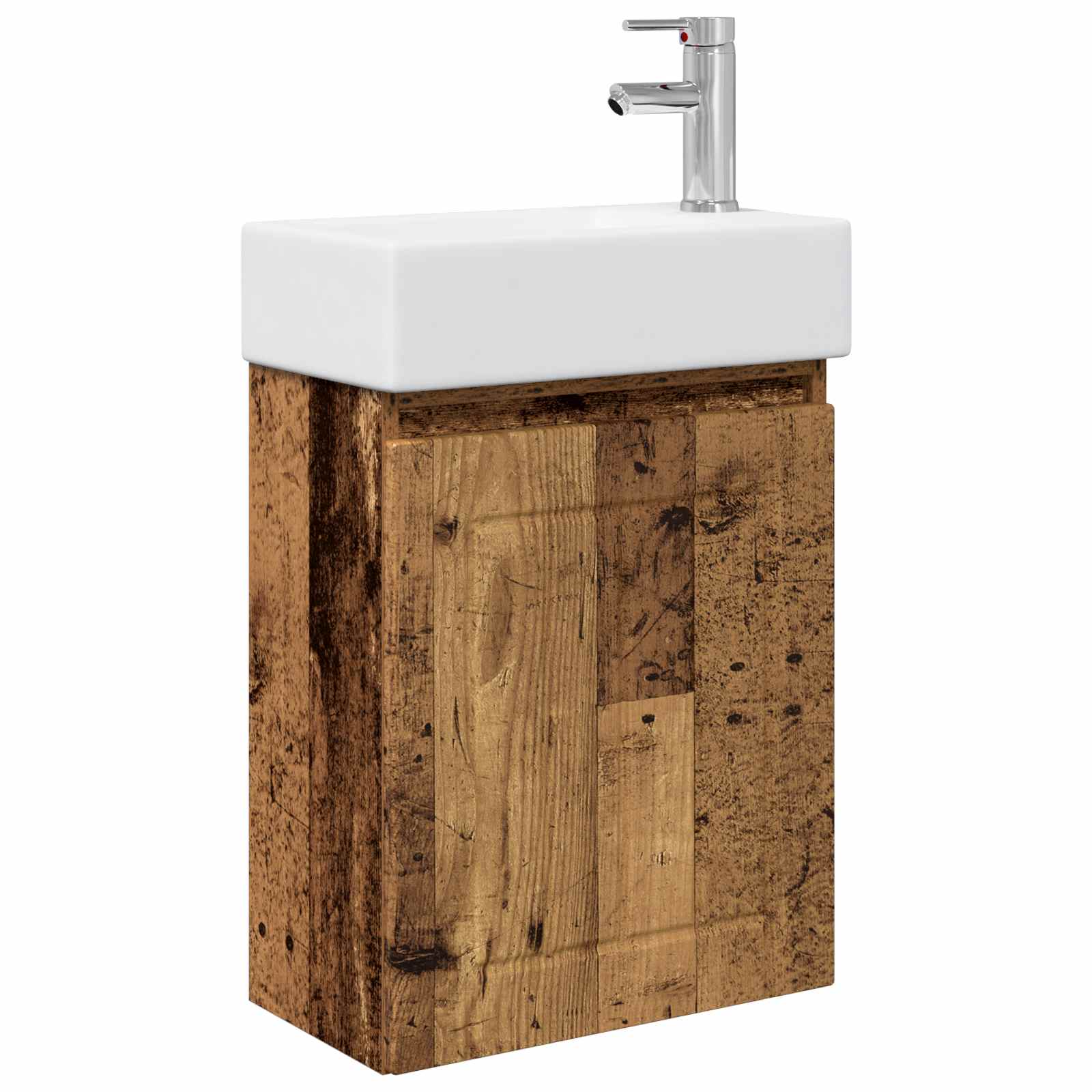 Badkamermeubel met kraan Oud hout 45,5 x 25,5 x 84 cm is nu te koop bij PeponiXL, paradijselijk wonen!