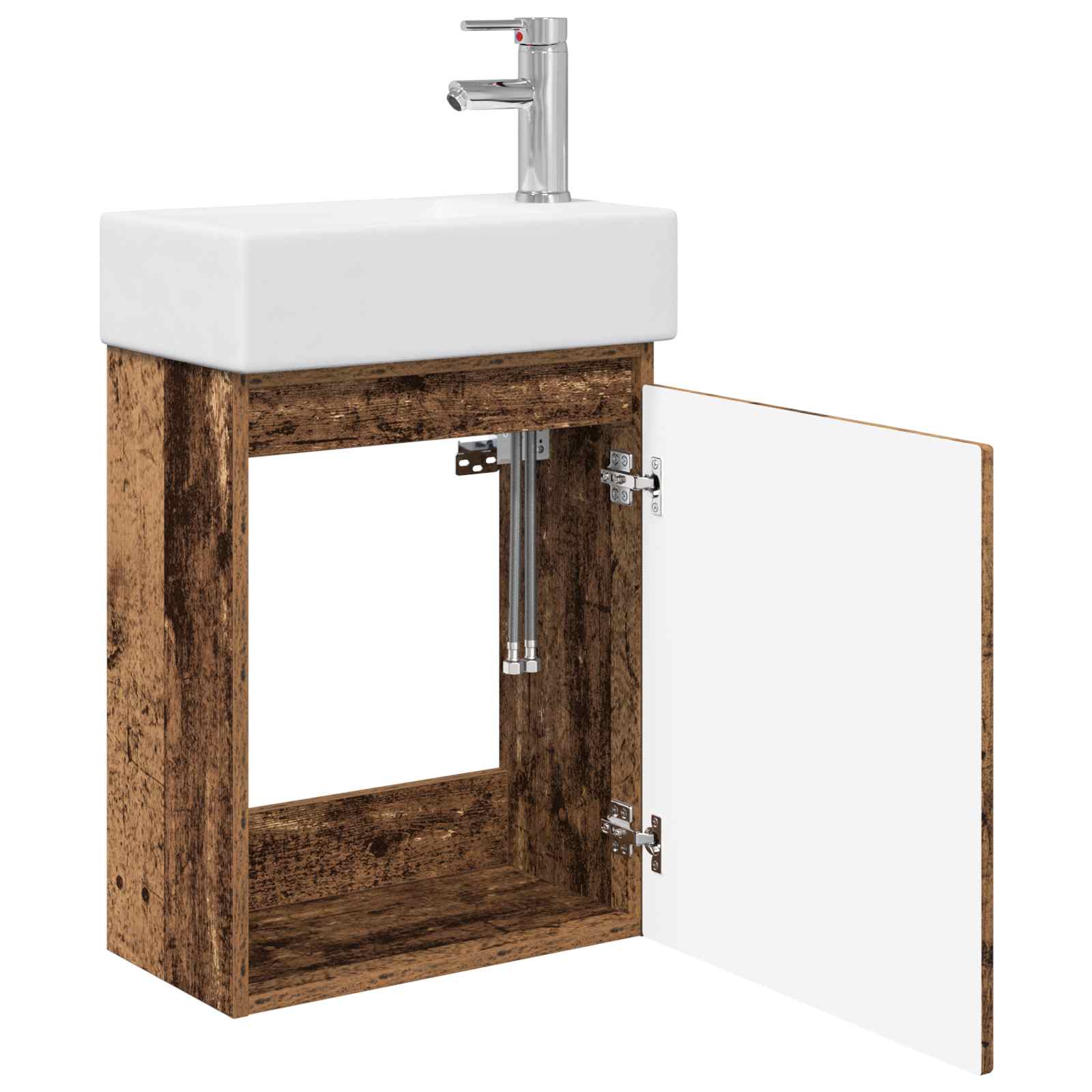 Badkamermeubel met kraan Oud hout 45,5 x 25,5 x 84 cm is nu te koop bij PeponiXL, paradijselijk wonen!
