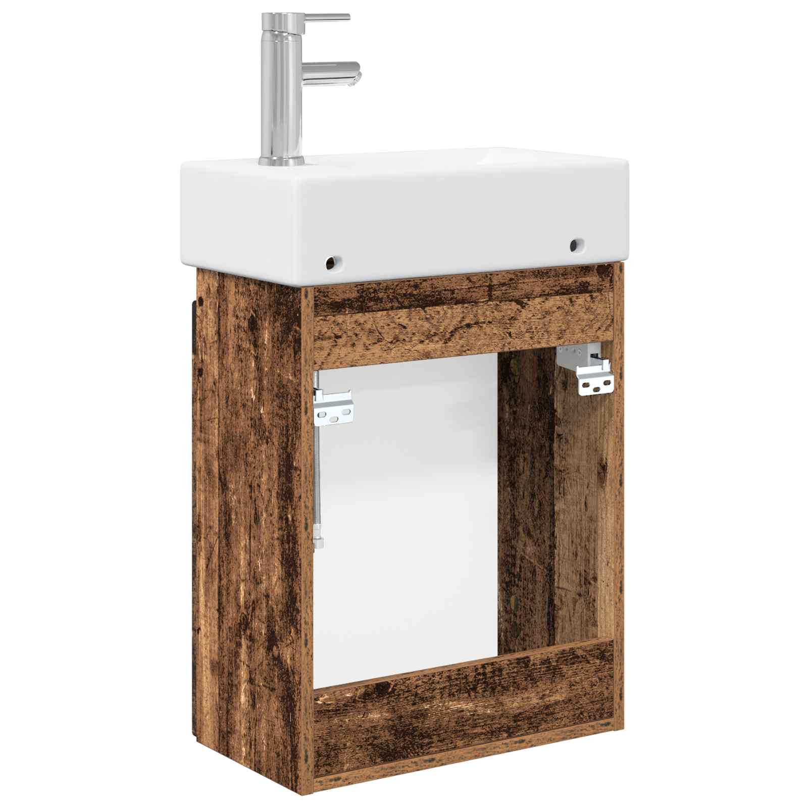 Badkamermeubel met kraan Oud hout 45,5 x 25,5 x 84 cm is nu te koop bij PeponiXL, paradijselijk wonen!