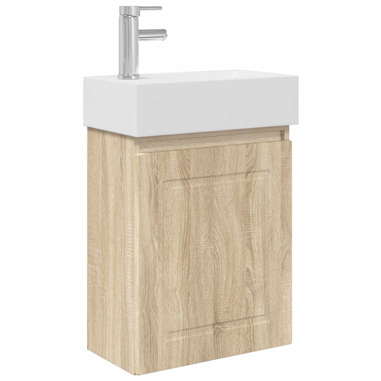 Badkamermeubel met kraan Sonoma Eiken 45,5 x 22,5 x 84 cm is nu te koop bij PeponiXL, paradijselijk wonen!