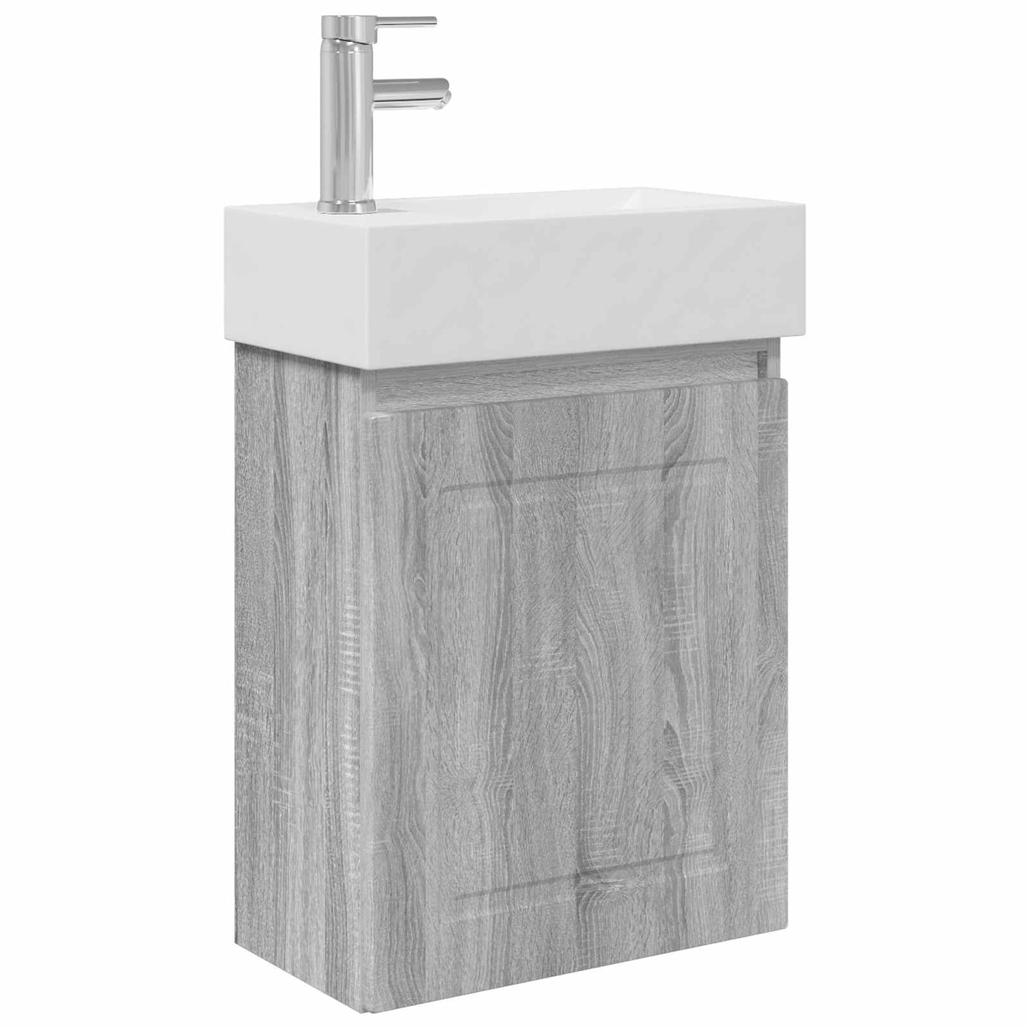 Badkamermeubel met kraan Grijs Sonoma 45,5 x 22,5 x 84 cm is nu te koop bij PeponiXL, paradijselijk wonen!