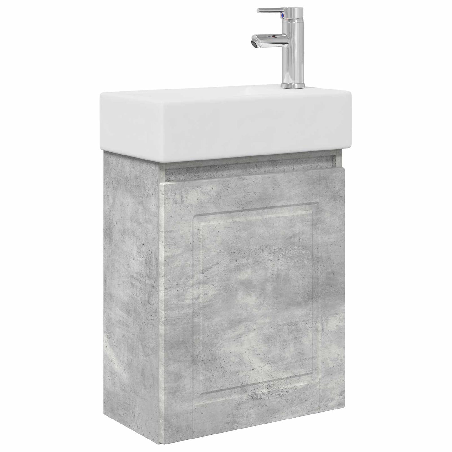 Badkamermeubel met kraan Betongrijs 45,5 x 22,5 x 84 cm is nu te koop bij PeponiXL, paradijselijk wonen!