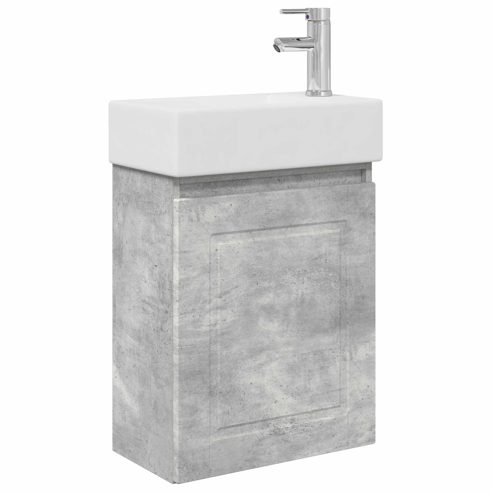 Badkamermeubel met kraan Betongrijs 45,5 x 22,5 x 84 cm is nu te koop bij PeponiXL, paradijselijk wonen!
