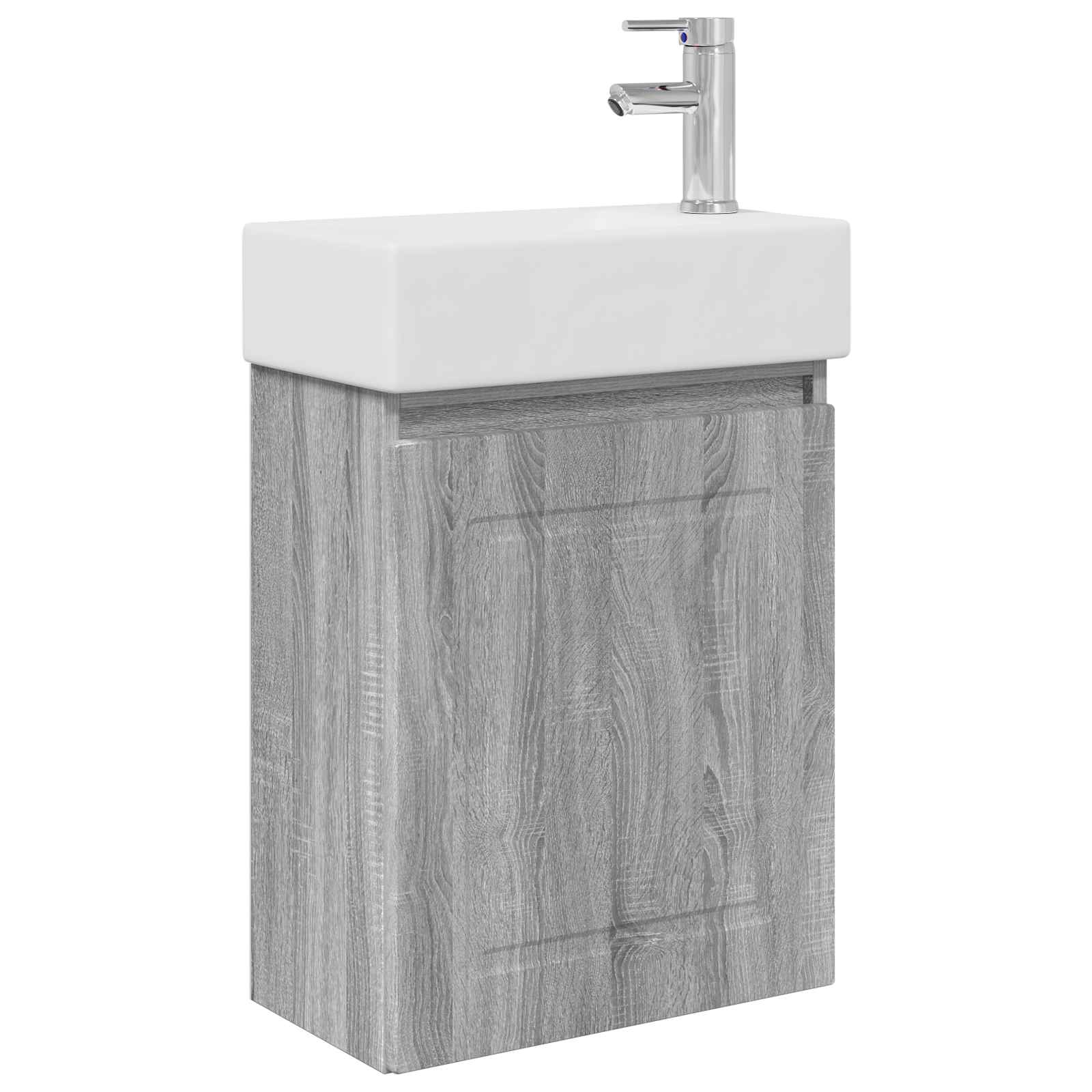 Badkamermeubel met kraan Grijs Sonoma 45,5 x 22,5 x 84 cm is nu te koop bij PeponiXL, paradijselijk wonen!