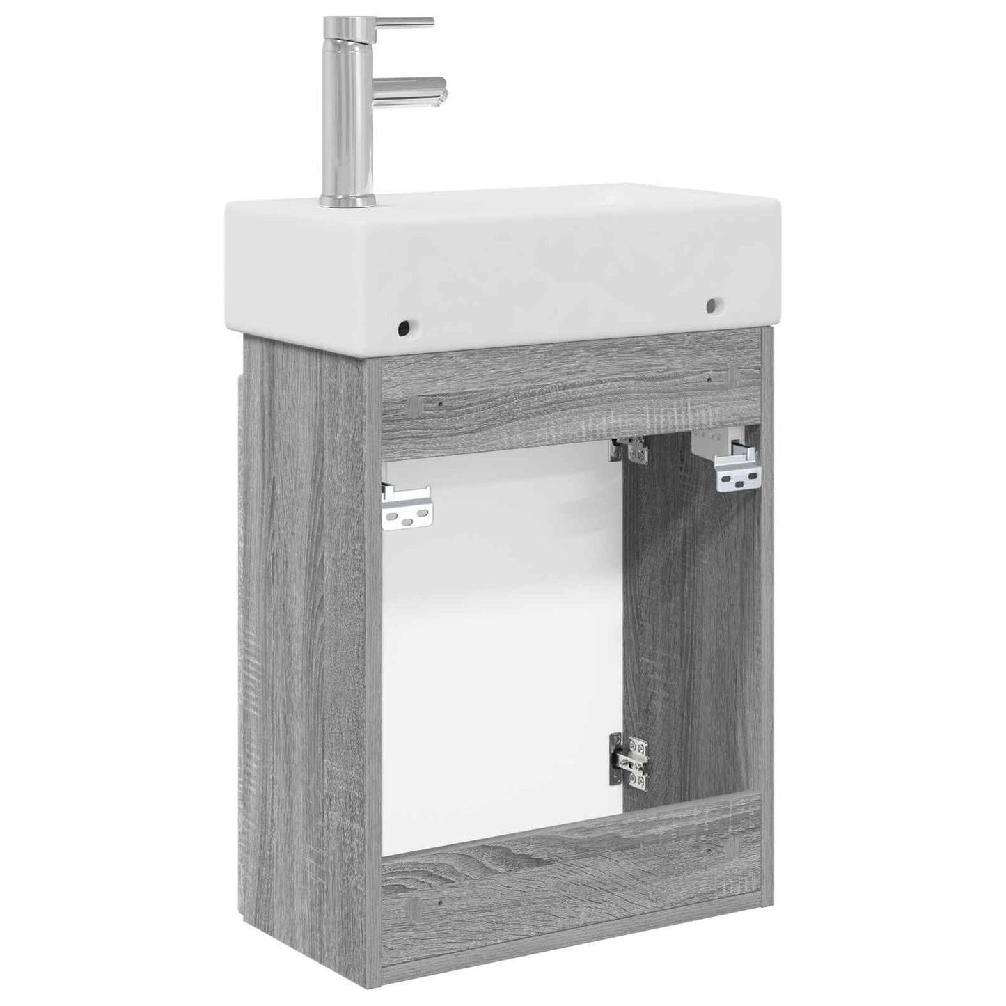 Badkamermeubel met kraan Grijs Sonoma 45,5 x 22,5 x 84 cm is nu te koop bij PeponiXL, paradijselijk wonen!