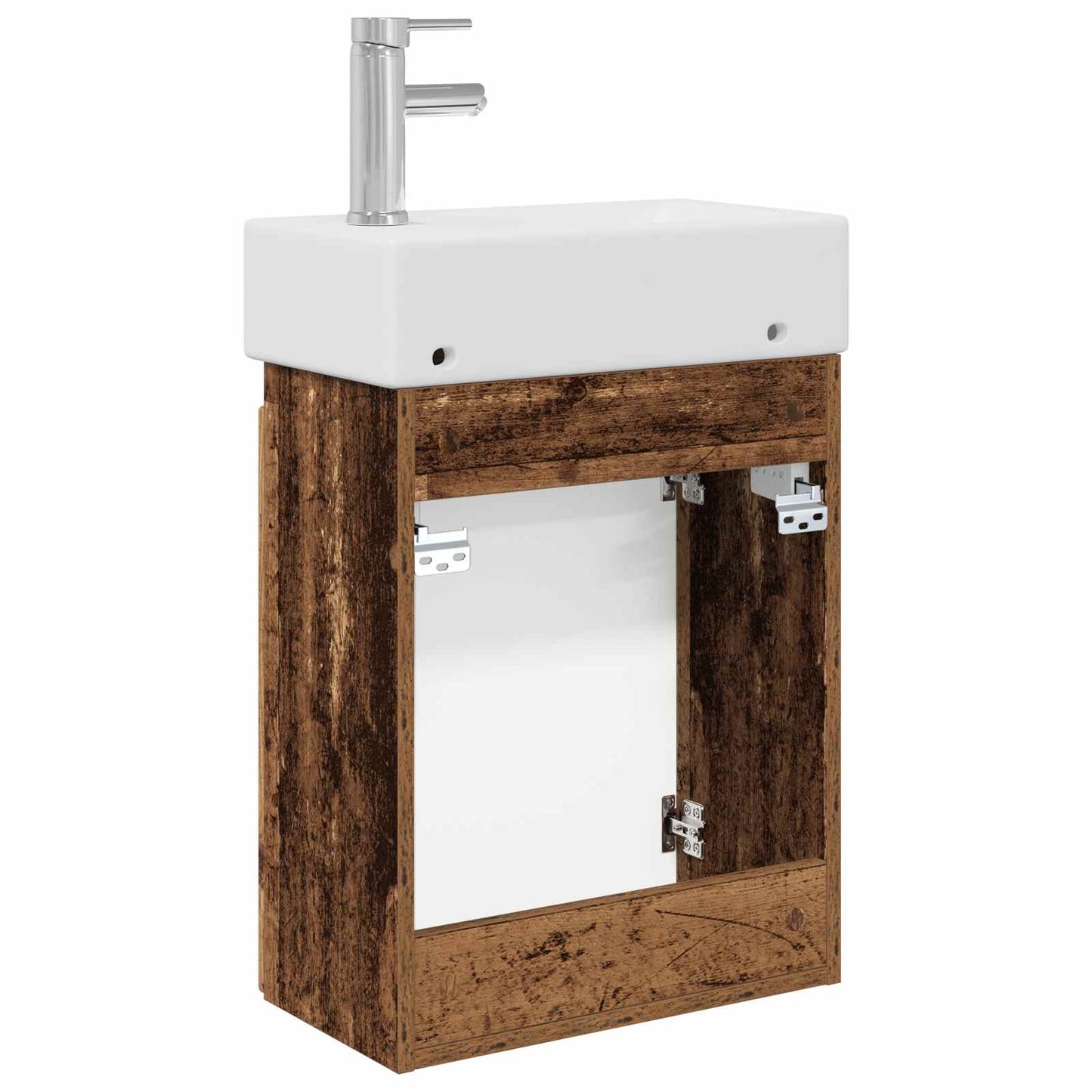 Badkamermeubel met kraan Oud hout 45,5 x 22,5 x 84 cm is nu te koop bij PeponiXL, paradijselijk wonen!