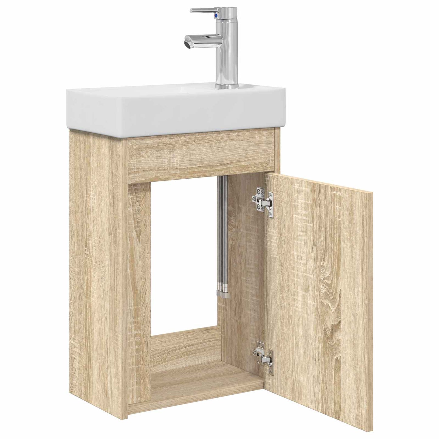 Badkamermeubel met kraan Sonoma Eiken 40,5 x 22,5 x 62 cm is nu te koop bij PeponiXL, paradijselijk wonen!