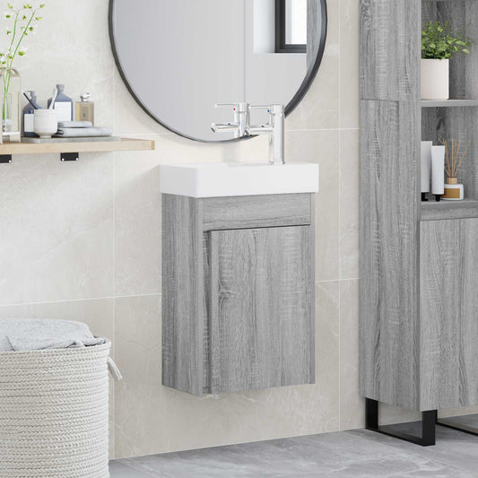 Badkamermeubel met kraan Grijs Sonoma 40,5 x 22,5 x 62 cm is nu te koop bij PeponiXL, paradijselijk wonen!