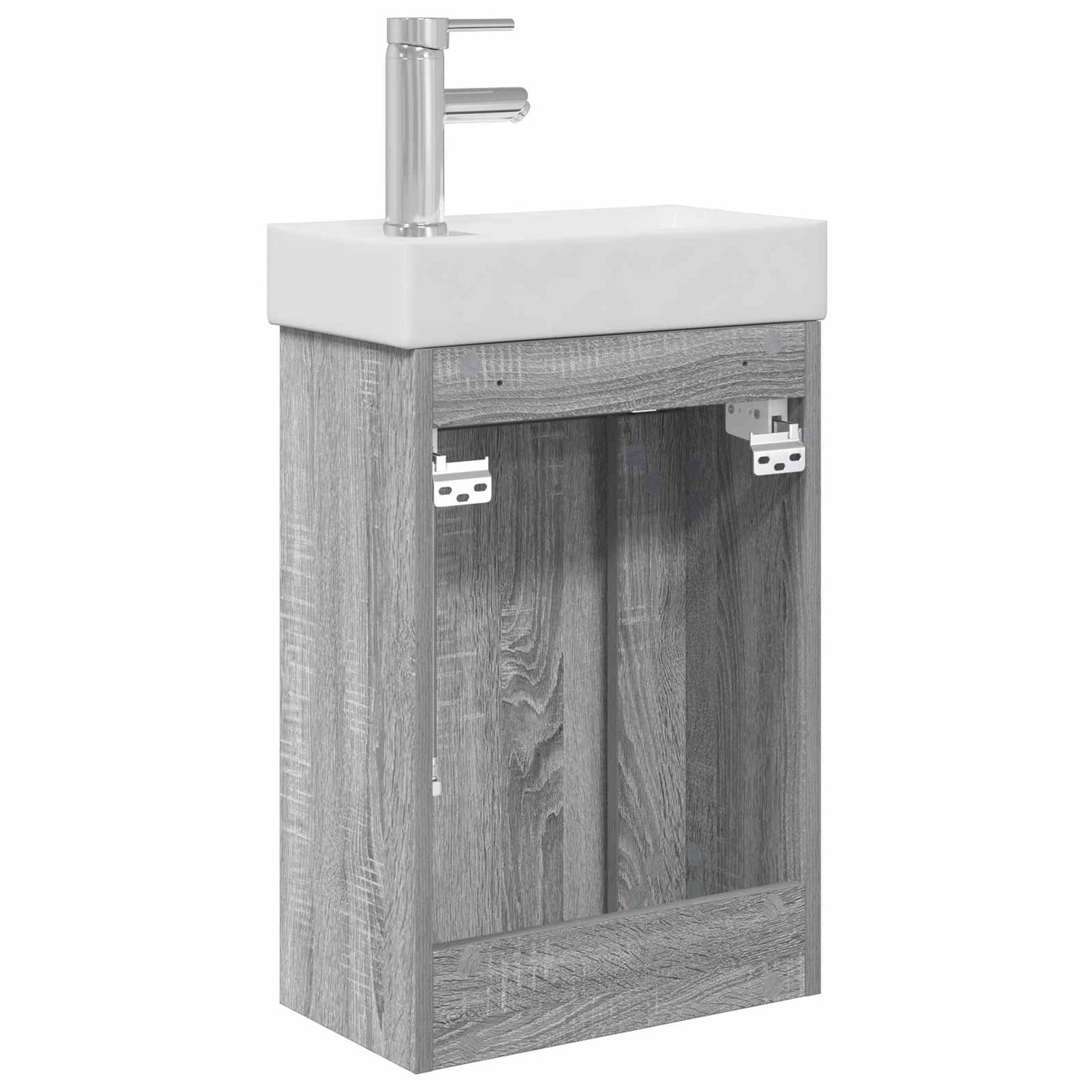 Badkamermeubel met kraan Grijs Sonoma 40,5 x 22,5 x 62 cm is nu te koop bij PeponiXL, paradijselijk wonen!