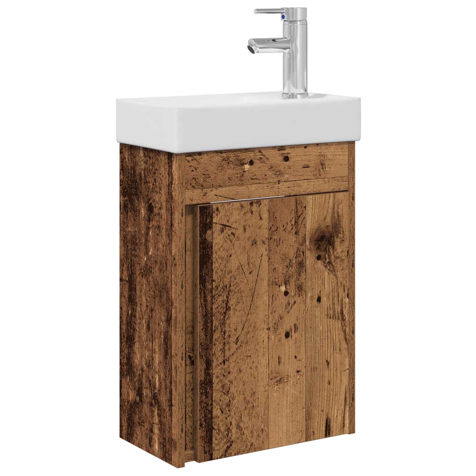 Badkamermeubel met kraan Oud hout 40,5 x 22,5 x 62 cm is nu te koop bij PeponiXL, paradijselijk wonen!