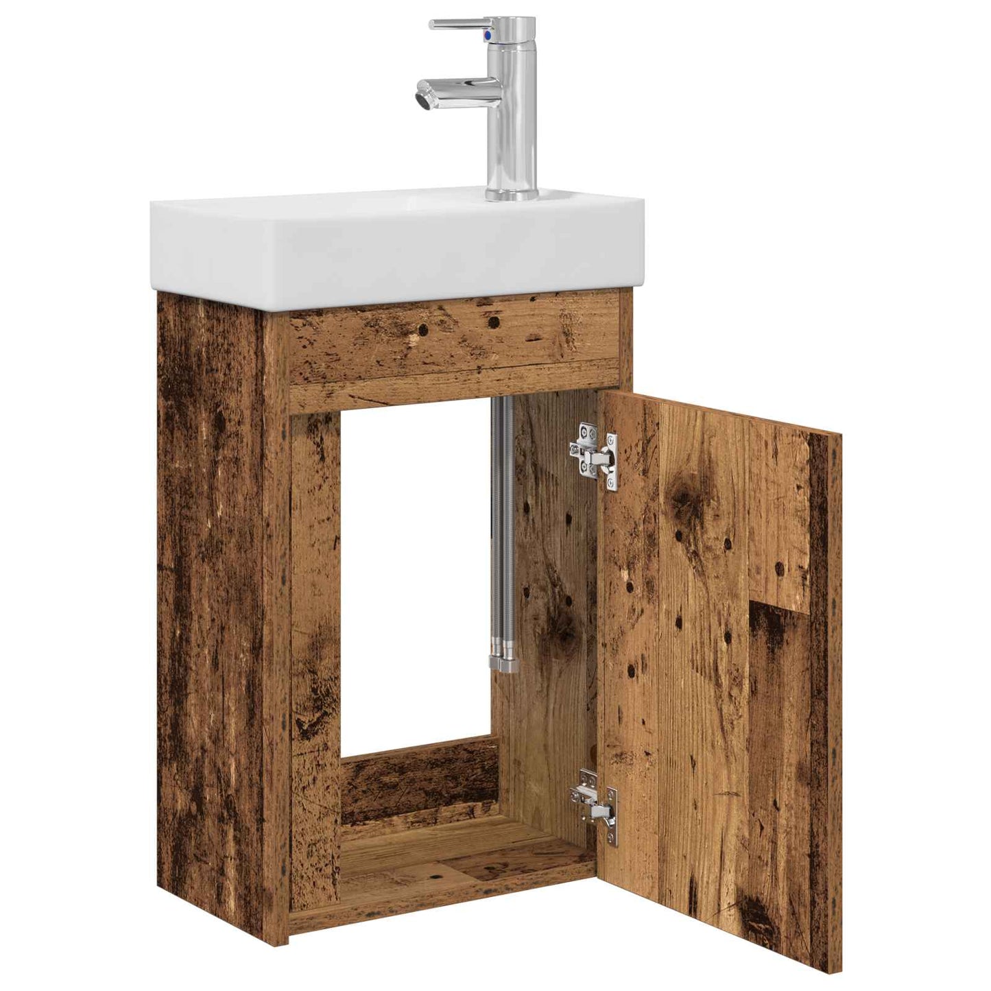 Badkamermeubel met kraan Oud hout 40,5 x 22,5 x 62 cm is nu te koop bij PeponiXL, paradijselijk wonen!
