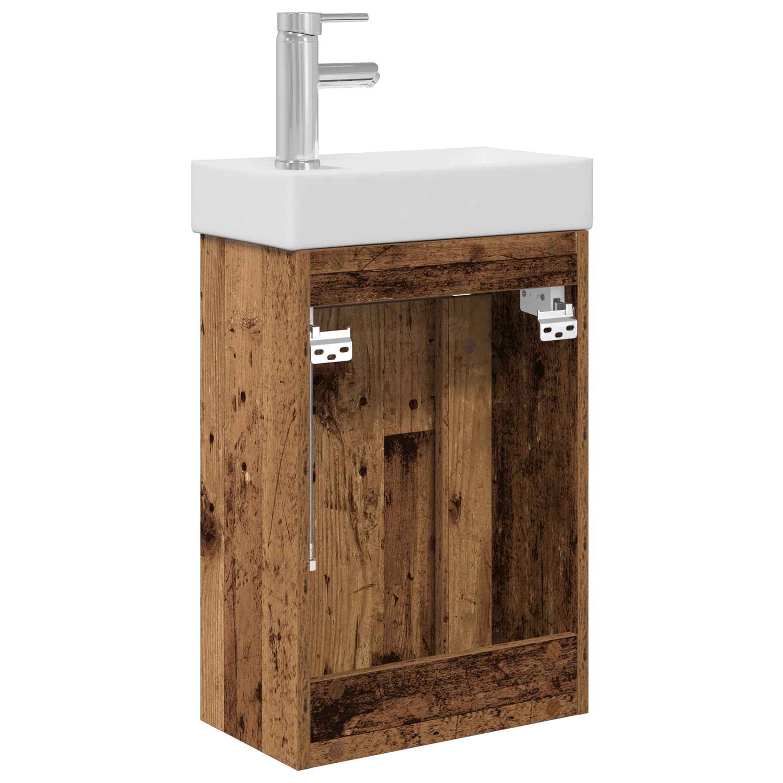 Badkamermeubel met kraan Oud hout 40,5 x 22,5 x 62 cm is nu te koop bij PeponiXL, paradijselijk wonen!