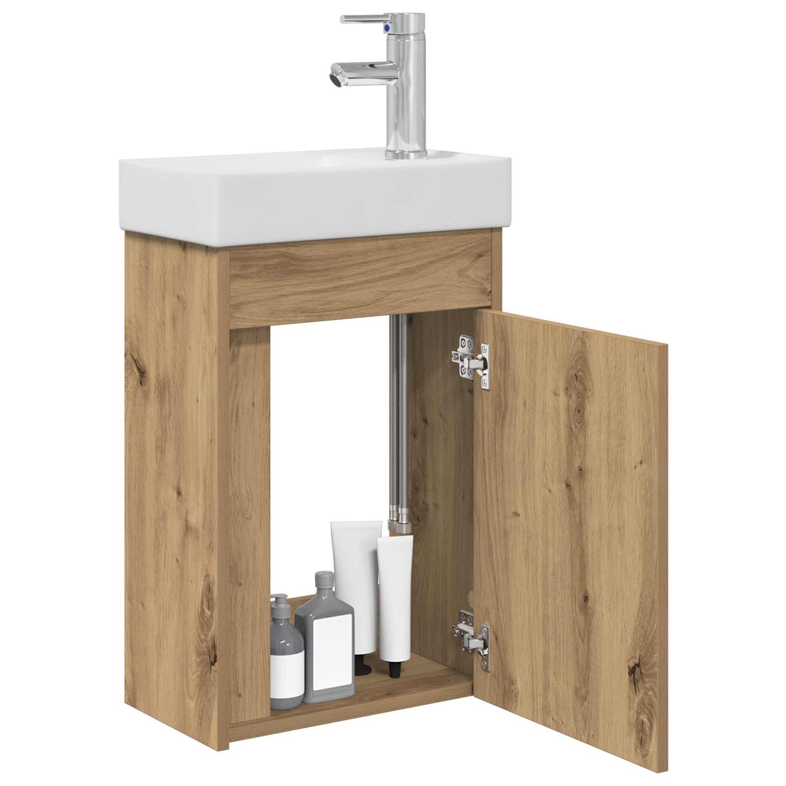 Badkamerkast met wastafel Artisan eik 40,5 x 22,5 x 62 cm is nu te koop bij PeponiXL, paradijselijk wonen!