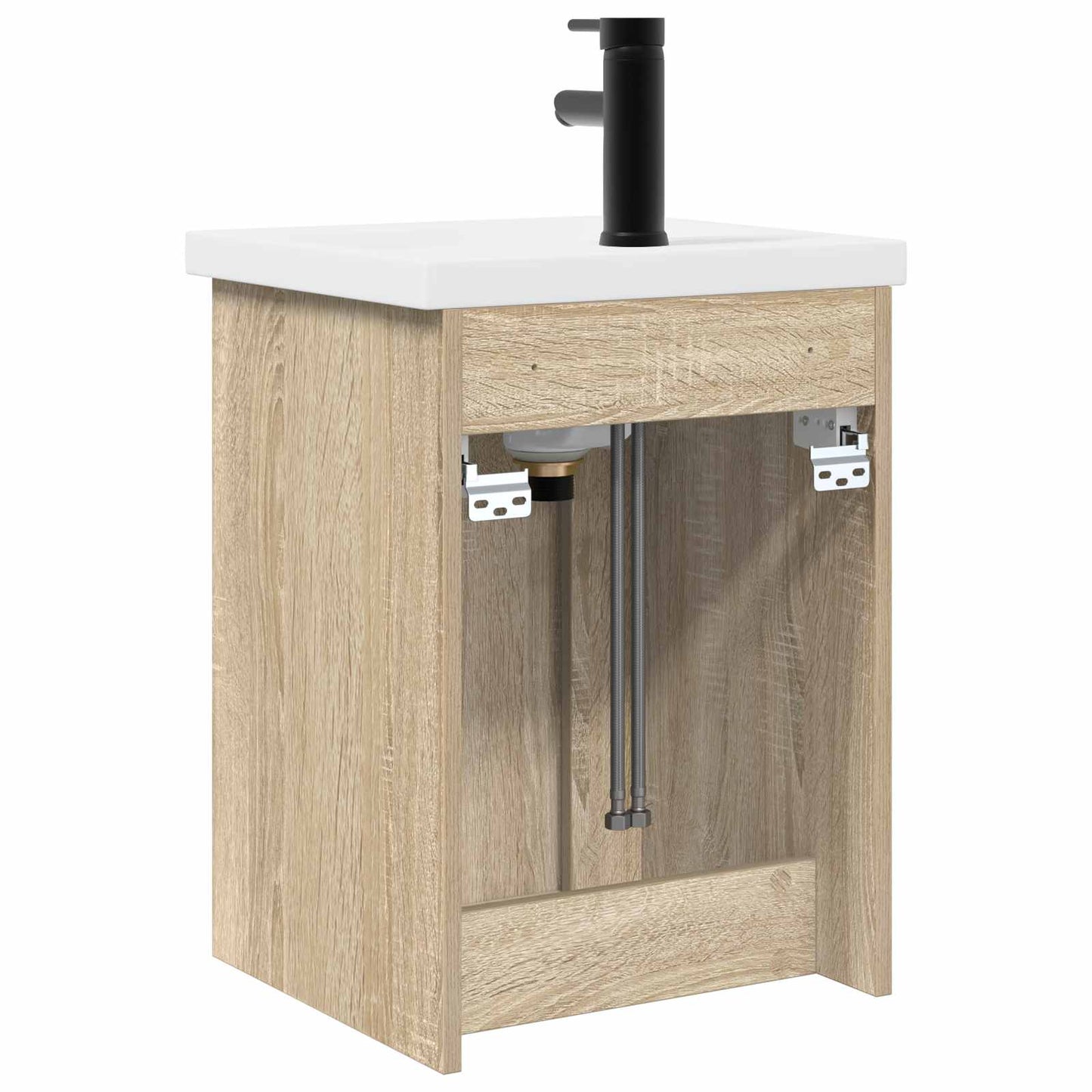 Badkamermeubel met kraan Sonoma Eiken 42 x 40 x 74,5 cm is nu te koop bij PeponiXL, paradijselijk wonen!