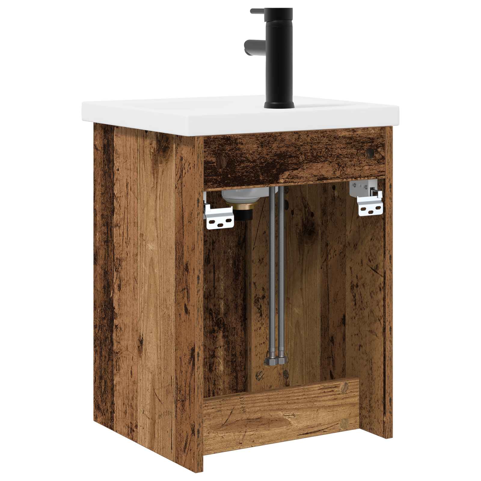 Badkamermeubel met kraan Oud hout 42 x 40 x 74,5 cm is nu te koop bij PeponiXL, paradijselijk wonen!