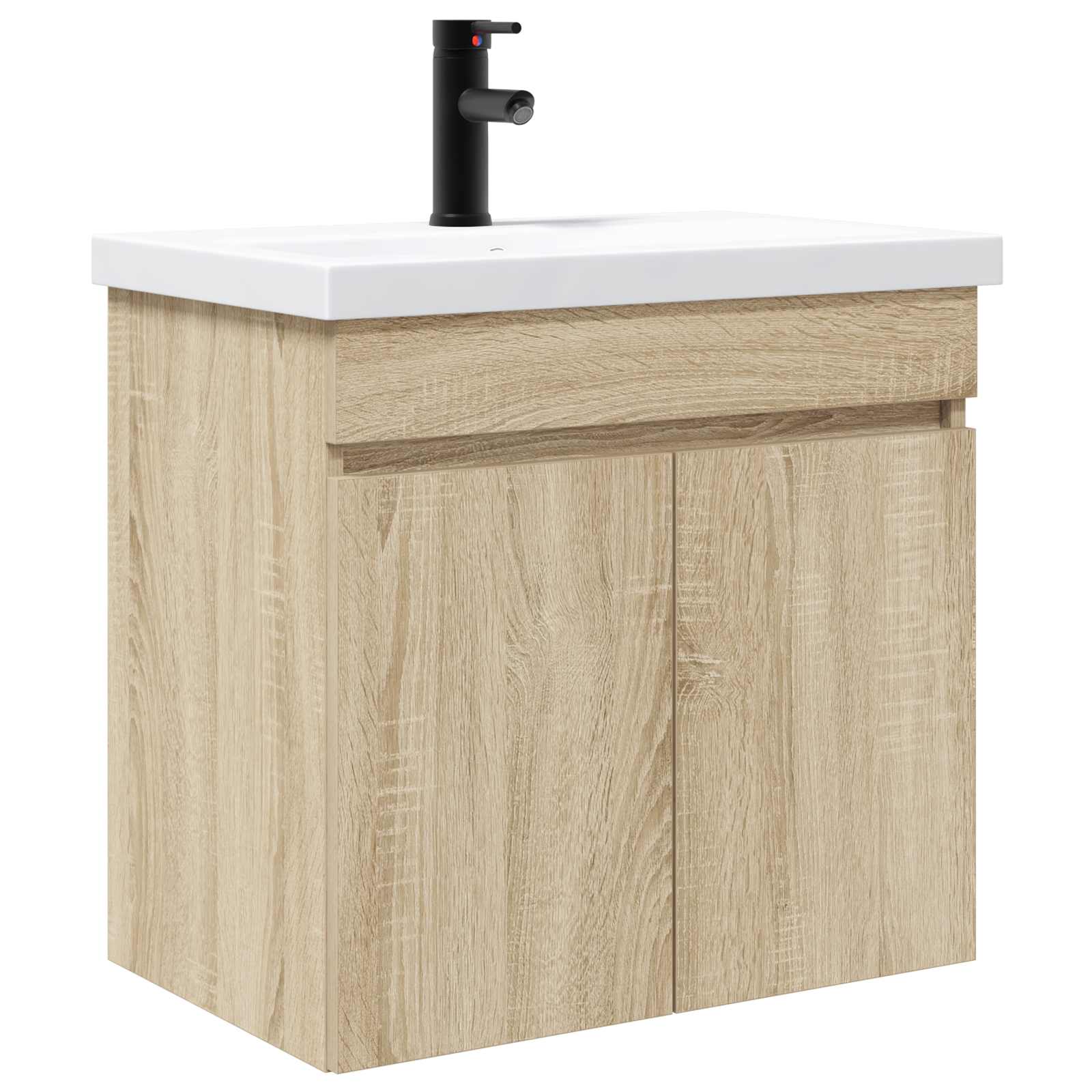 Badkamermeubel met kraan Sonoma Eiken 61 x 40 x 74,5 cm is nu te koop bij PeponiXL, paradijselijk wonen!