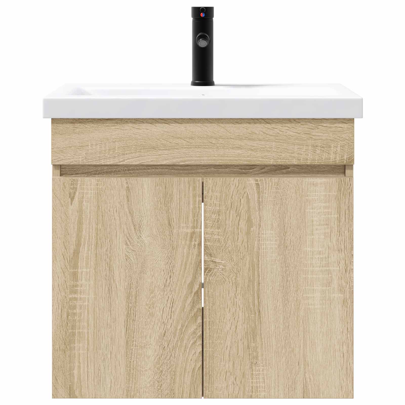 Badkamermeubel met kraan Sonoma Eiken 61 x 40 x 74,5 cm is nu te koop bij PeponiXL, paradijselijk wonen!