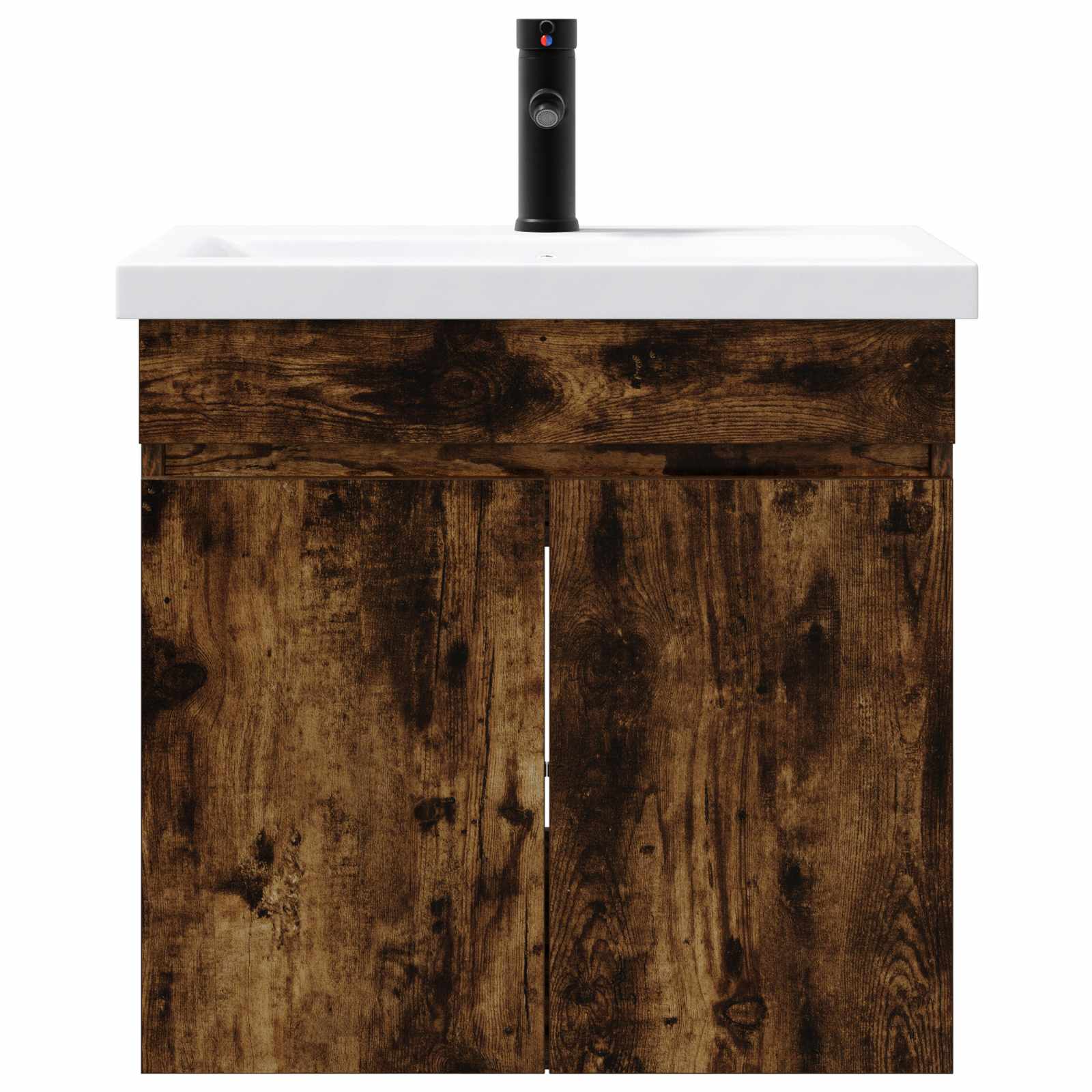 Badkamermeubel met kraan Gerookt eiken 61 x 40 x 74,5 cm is nu te koop bij PeponiXL, paradijselijk wonen!