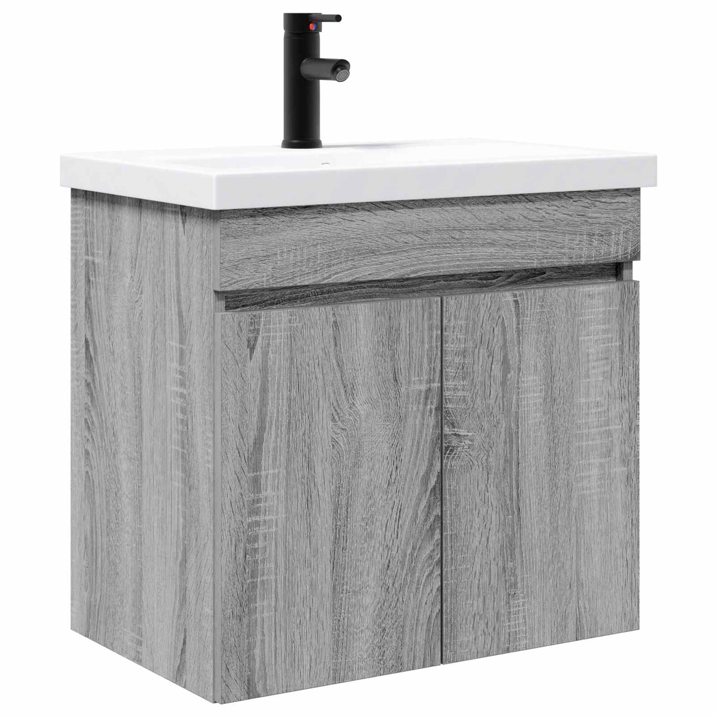 Badkamermeubel met kraan Grijs Sonoma 61 x 40 x 74,5 cm is nu te koop bij PeponiXL, paradijselijk wonen!